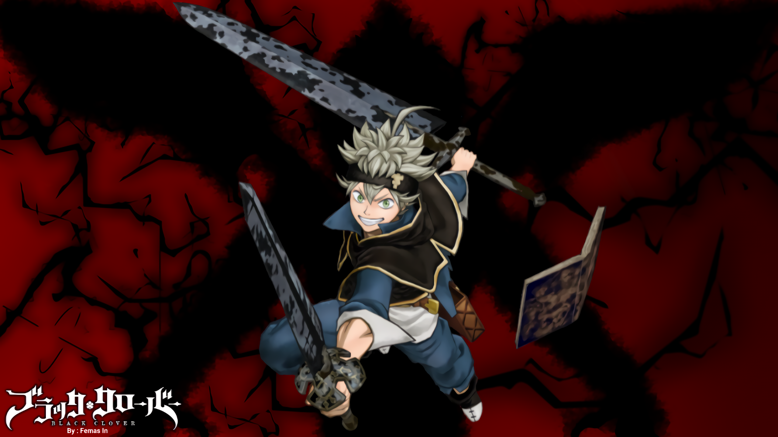 Asta from Black Clover with swords HD Wallpaper