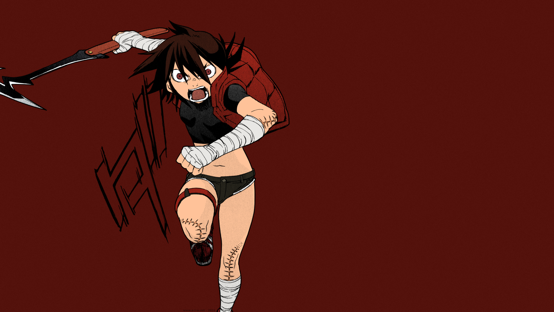 Shirato Marin with an axe HD Wallpaper