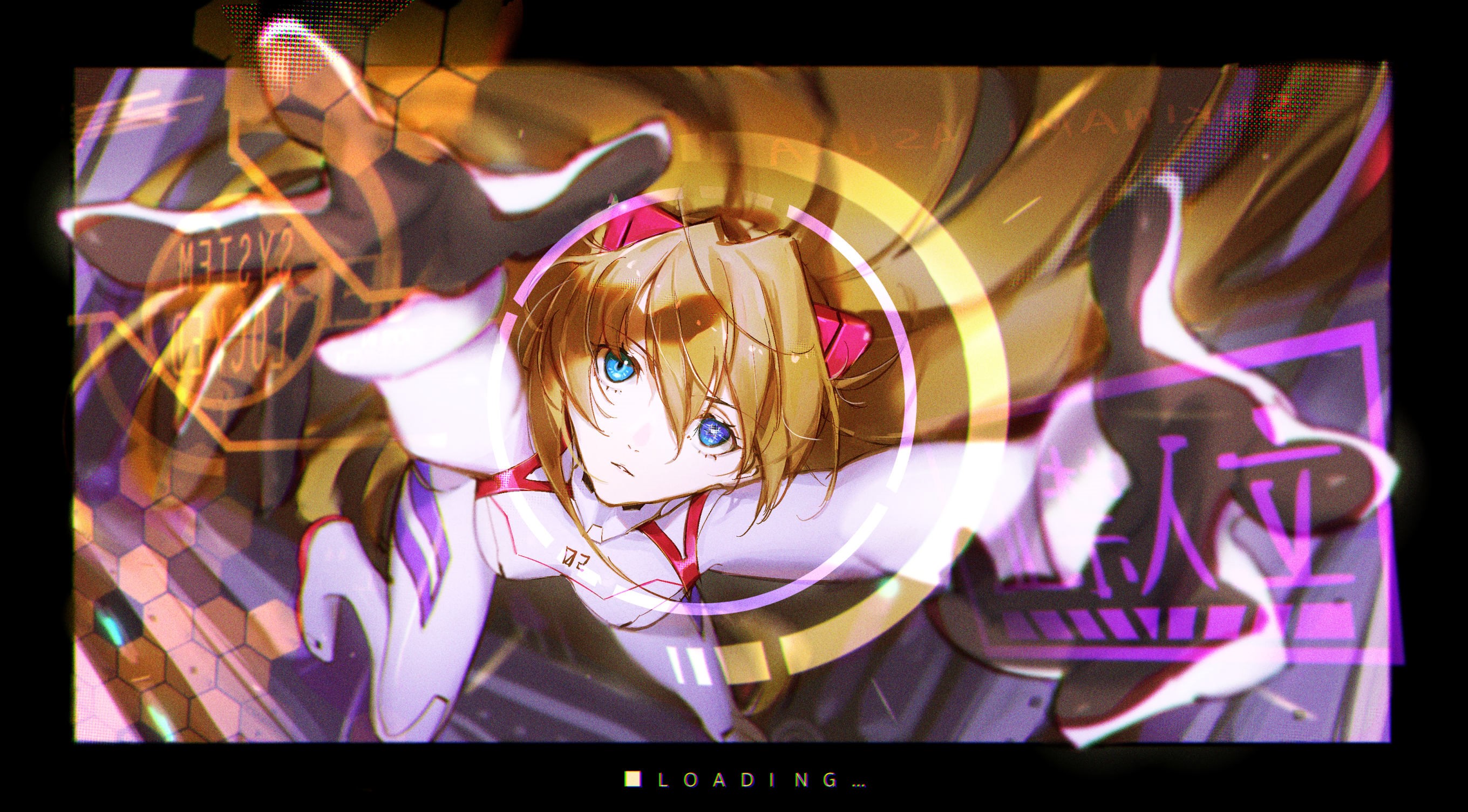 Asuka Langley Soryu from Neon Genesis Evangelion loading screen HD Wallpaper