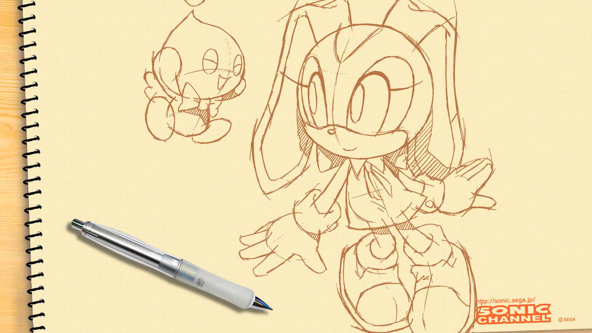 Cream the Rabbit and Cheese the Chao from Sonic the Hedgehog HD Wallpaper