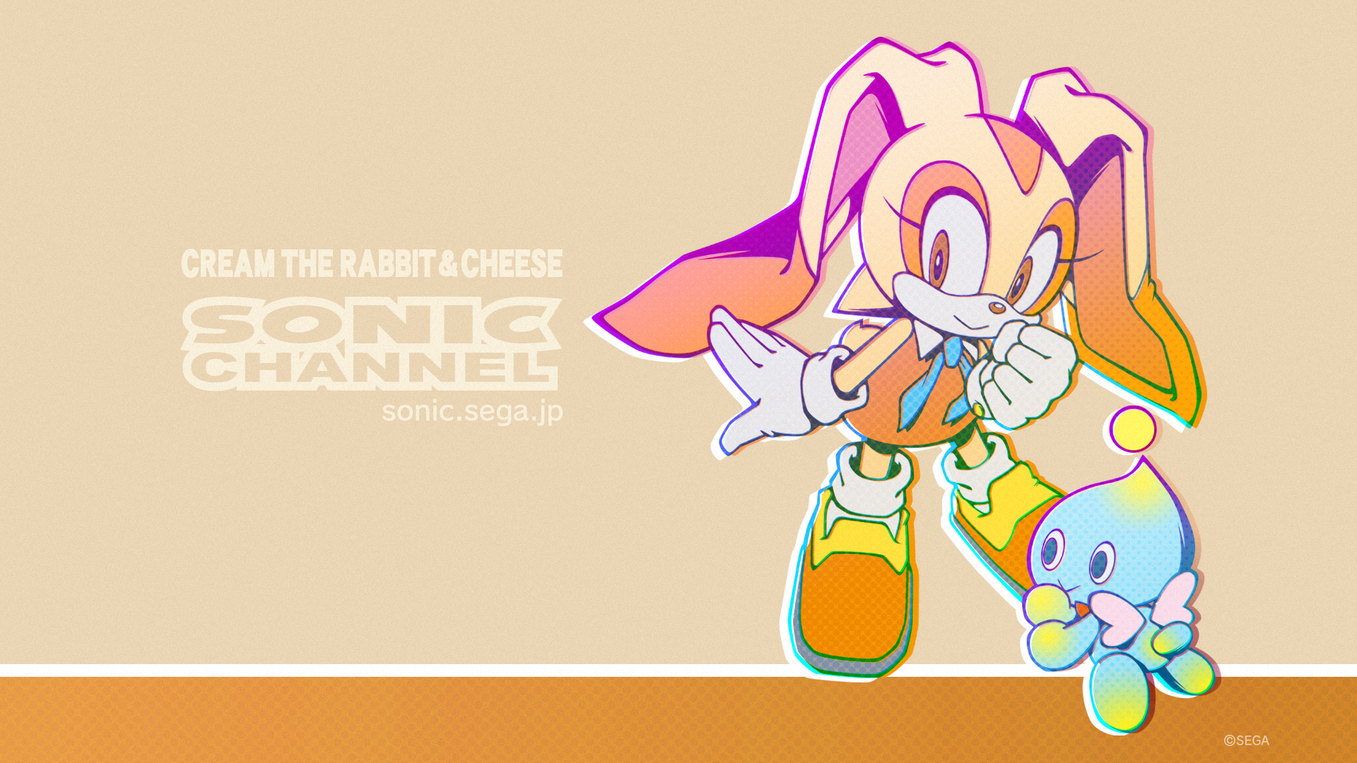 Cream the Rabbit & Cheese from Sonic the Hedgehog HD Wallpaper