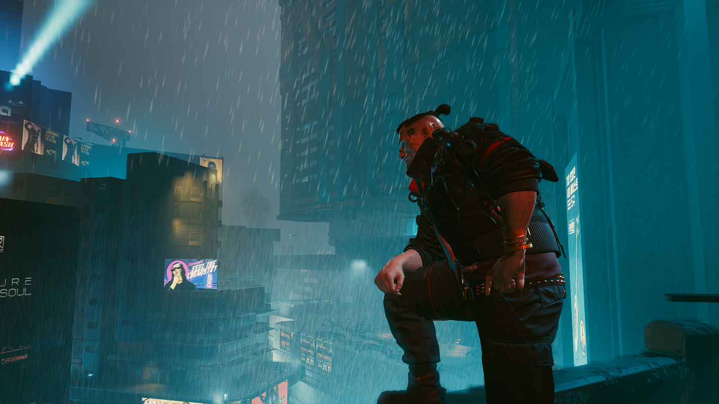 Jackie Welles from Cyberpunk 2077 in the rain HD Wallpaper