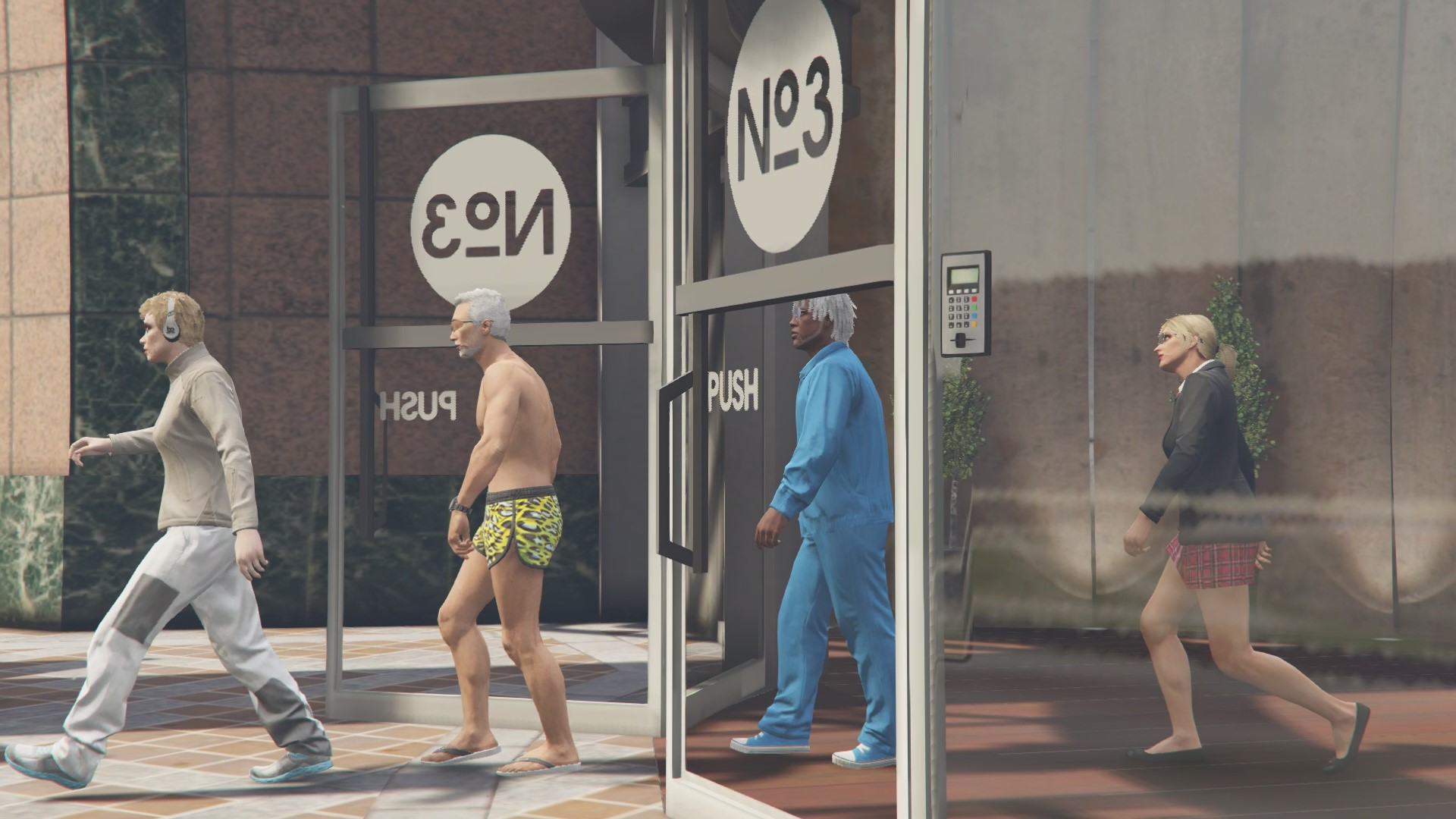 People entering building in GTA Online HD Wallpaper