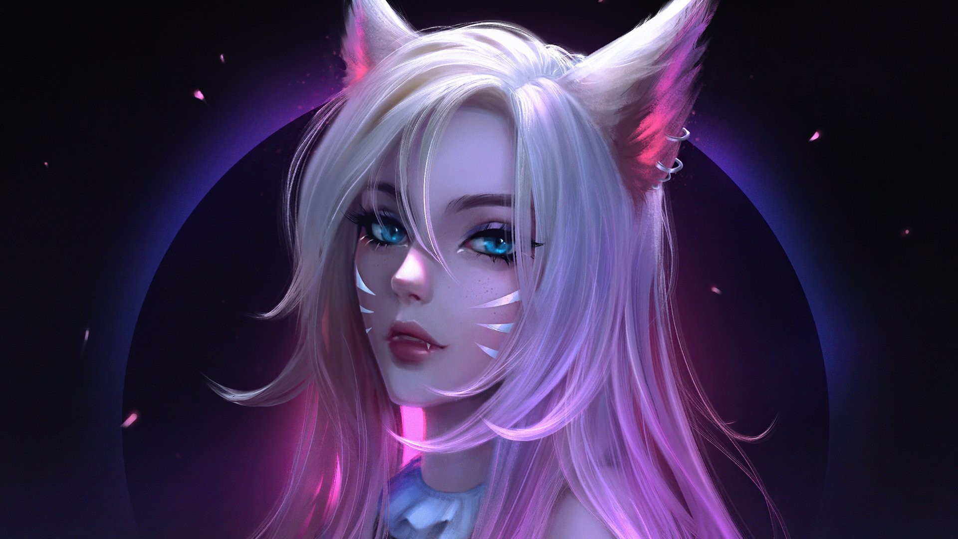 Ahri from League of Legends fantasy art HD Wallpaper