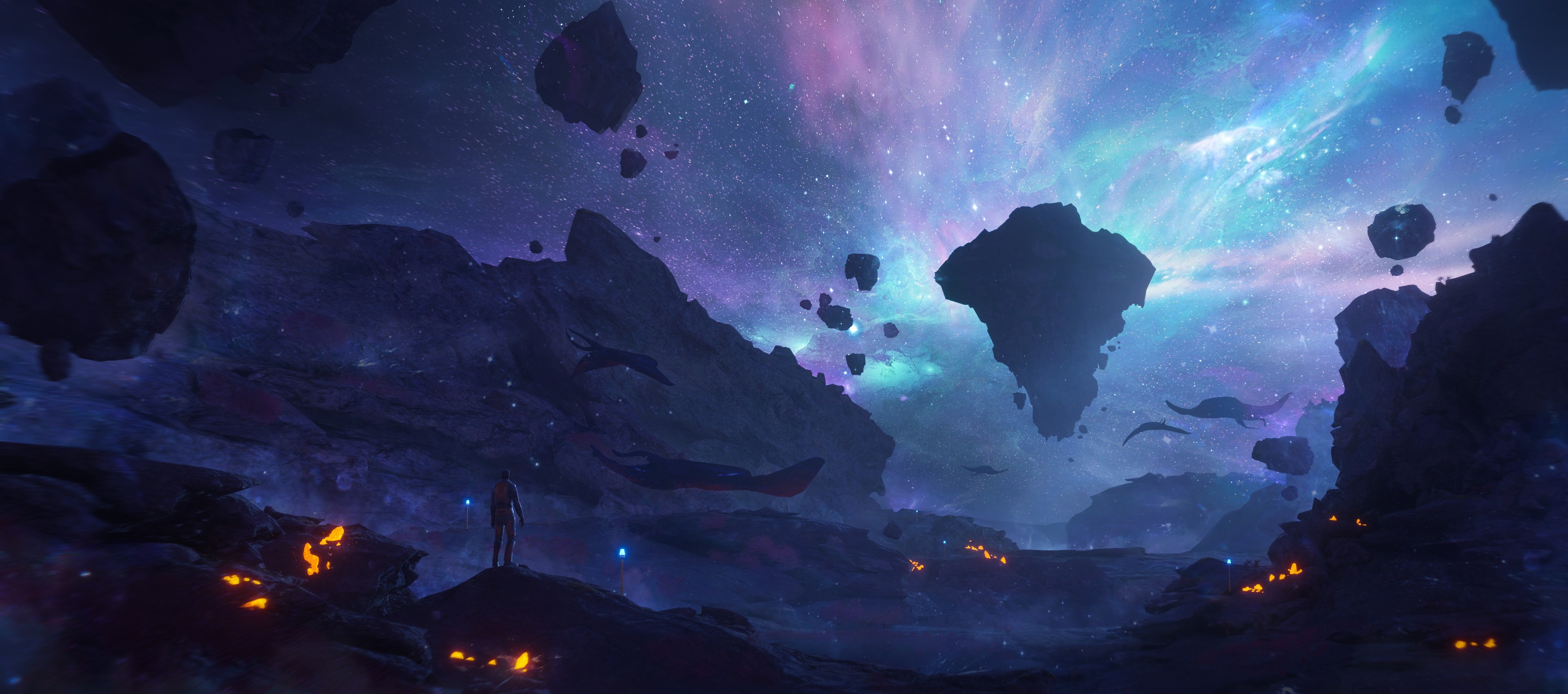 Fantasy art of Gordon Freeman in space HD Wallpaper