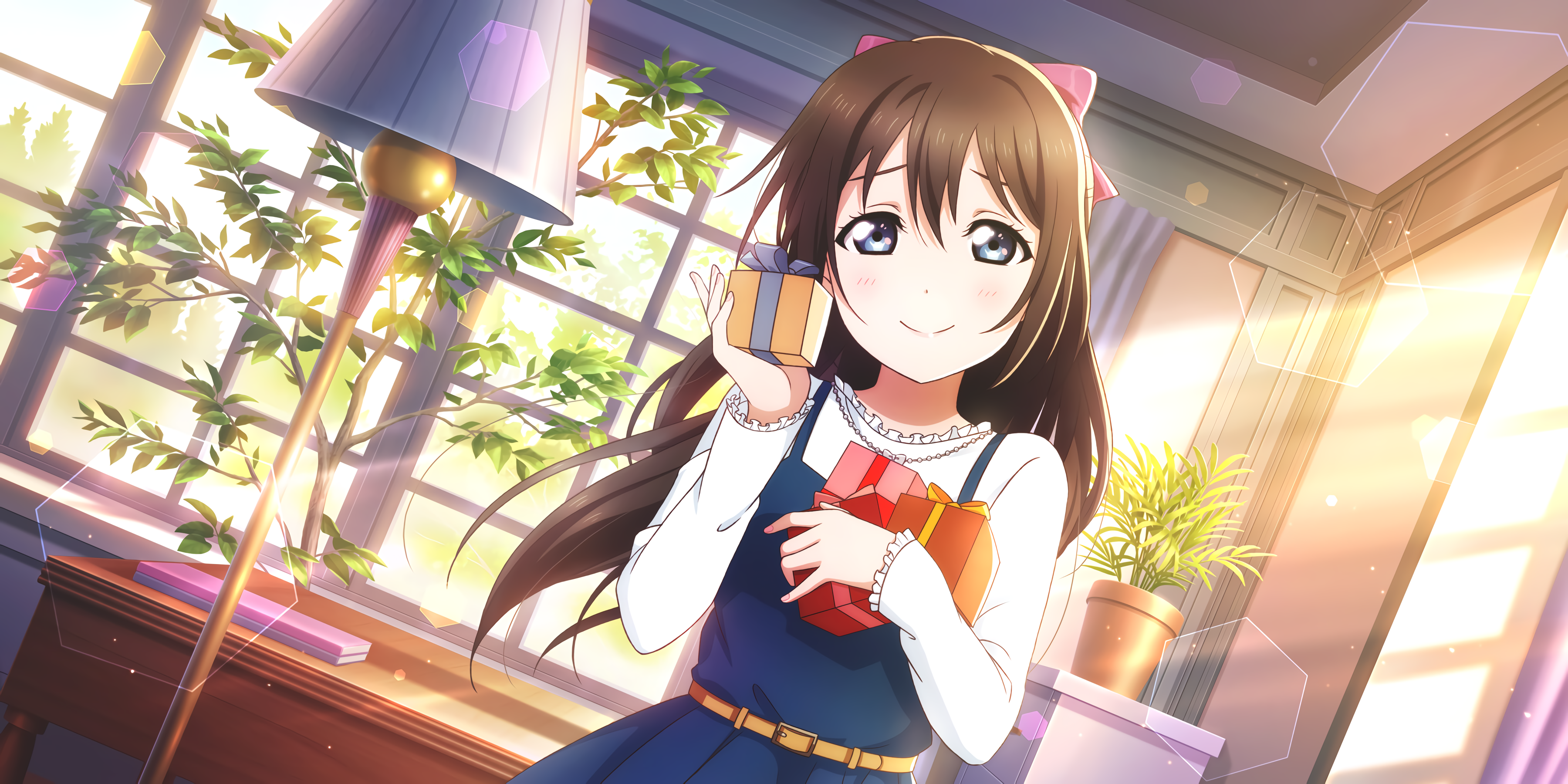 Osaka Shizuku from Love Live! Sunshine holding gifts HD Wallpaper