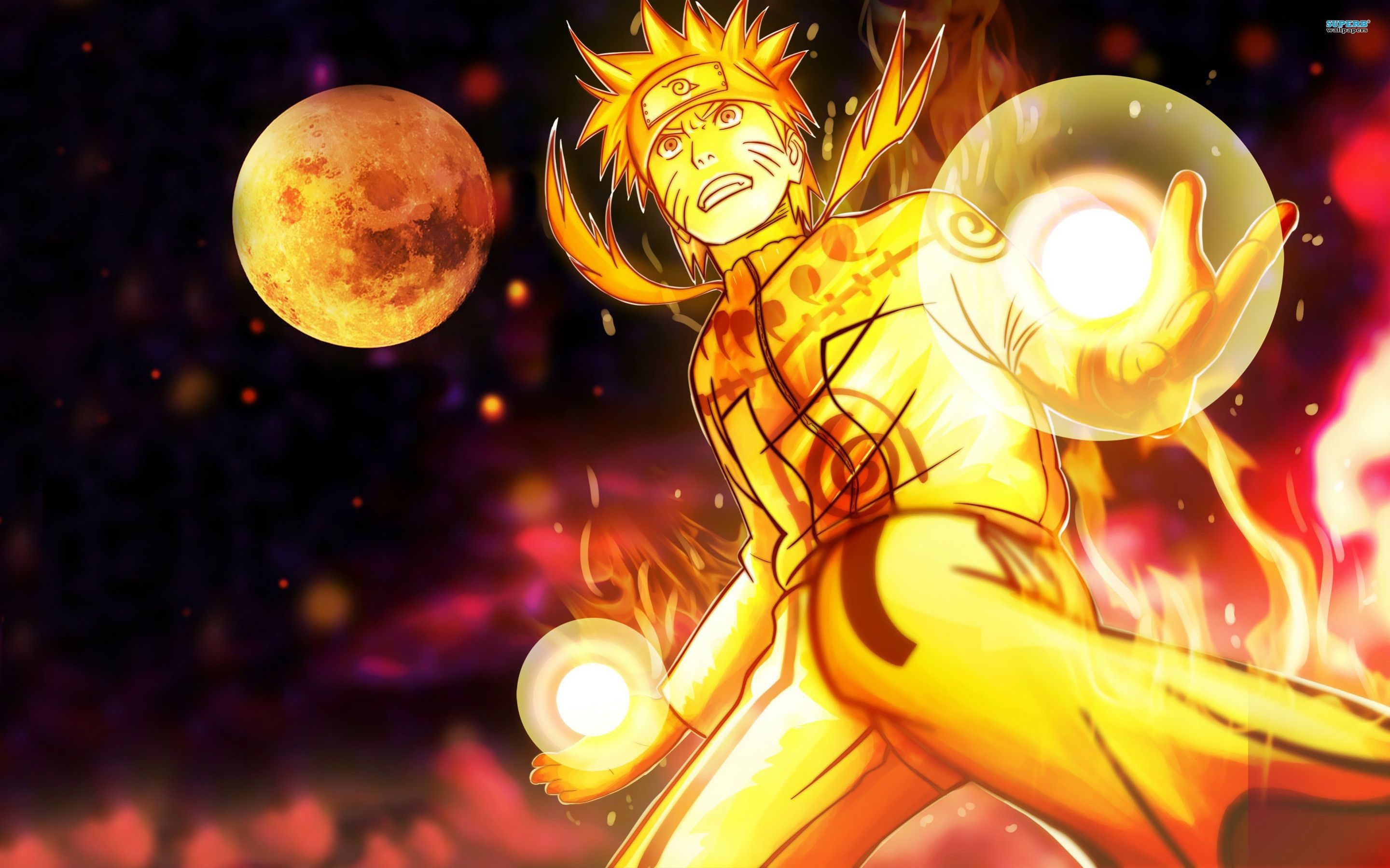 Naruto in Powerful Chakra Mode HD Wallpaper
