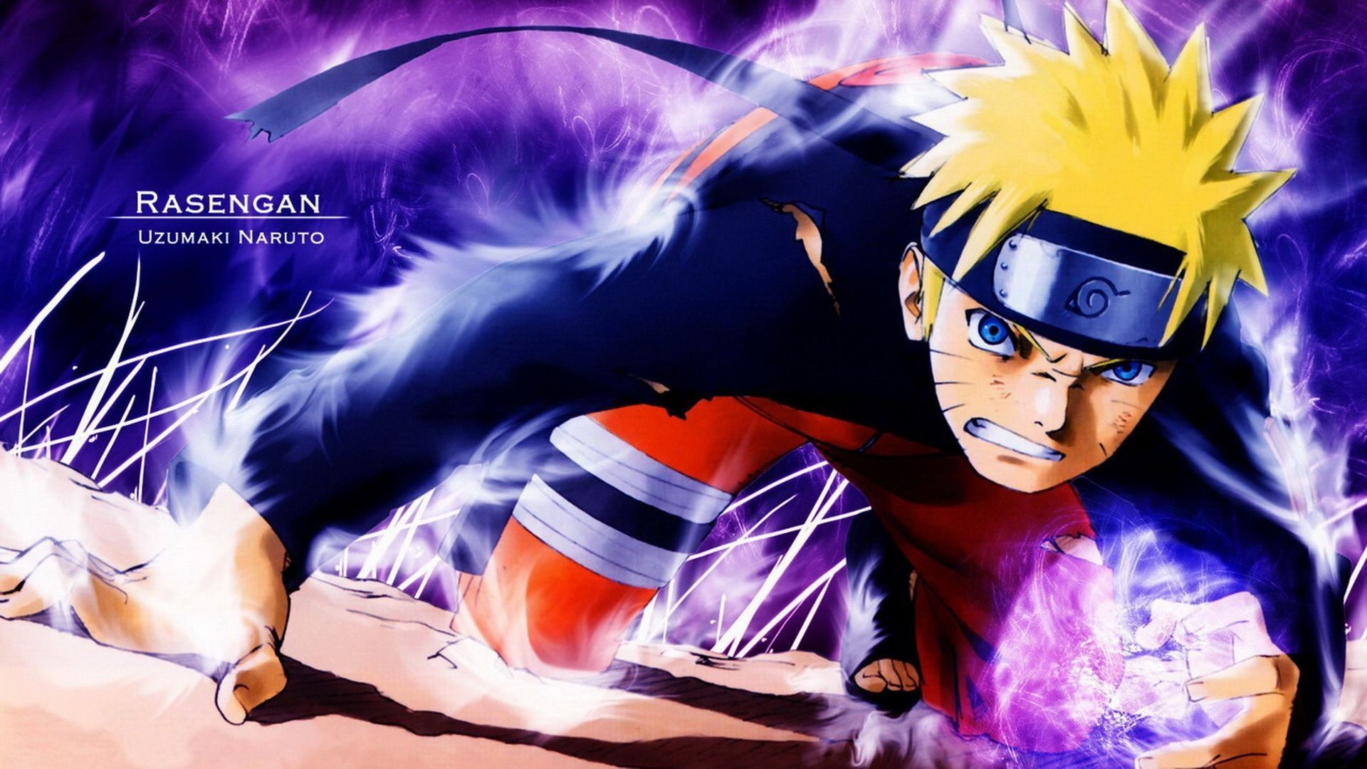Naruto Uzumaki performing Rasengan from Naruto HD Wallpaper
