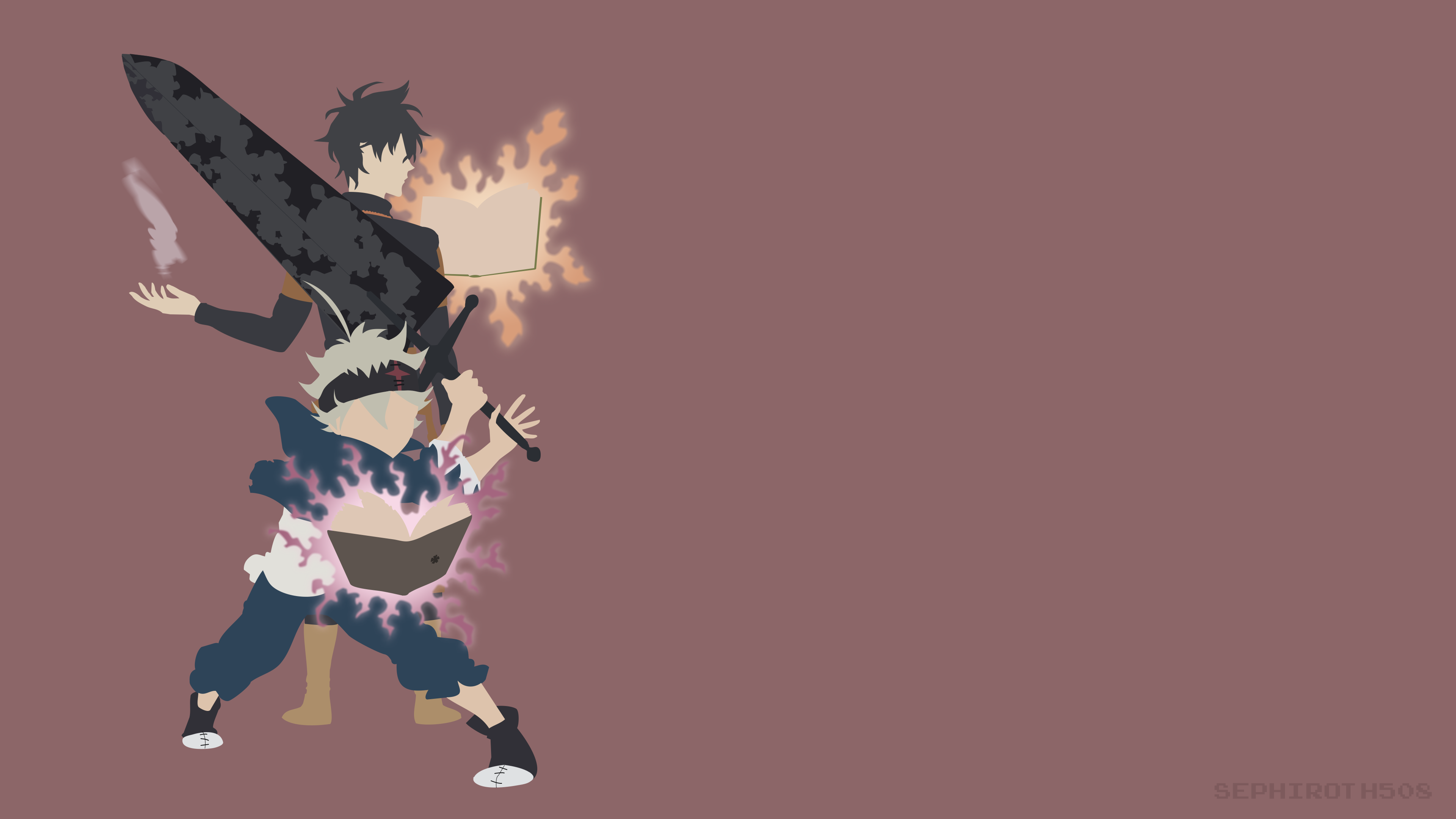 4K Yuno and Asta from Black Clover HD Wallpaper