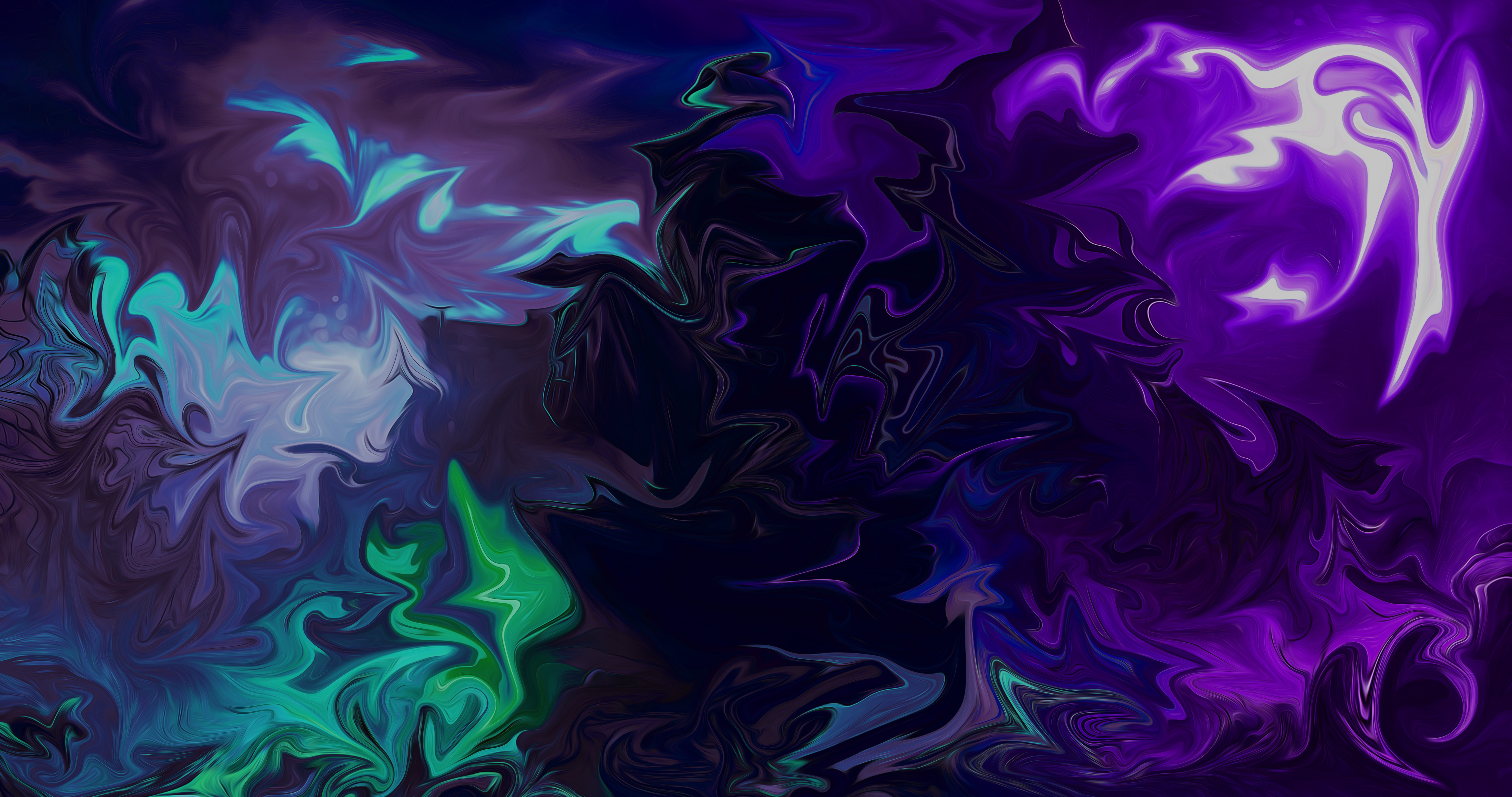 Abstract colorful liquid paint splash artwork HD Wallpaper