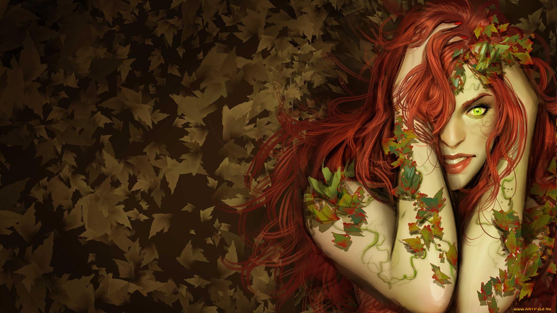 Poison Ivy artwork by Stjepan Sejic HD Wallpaper