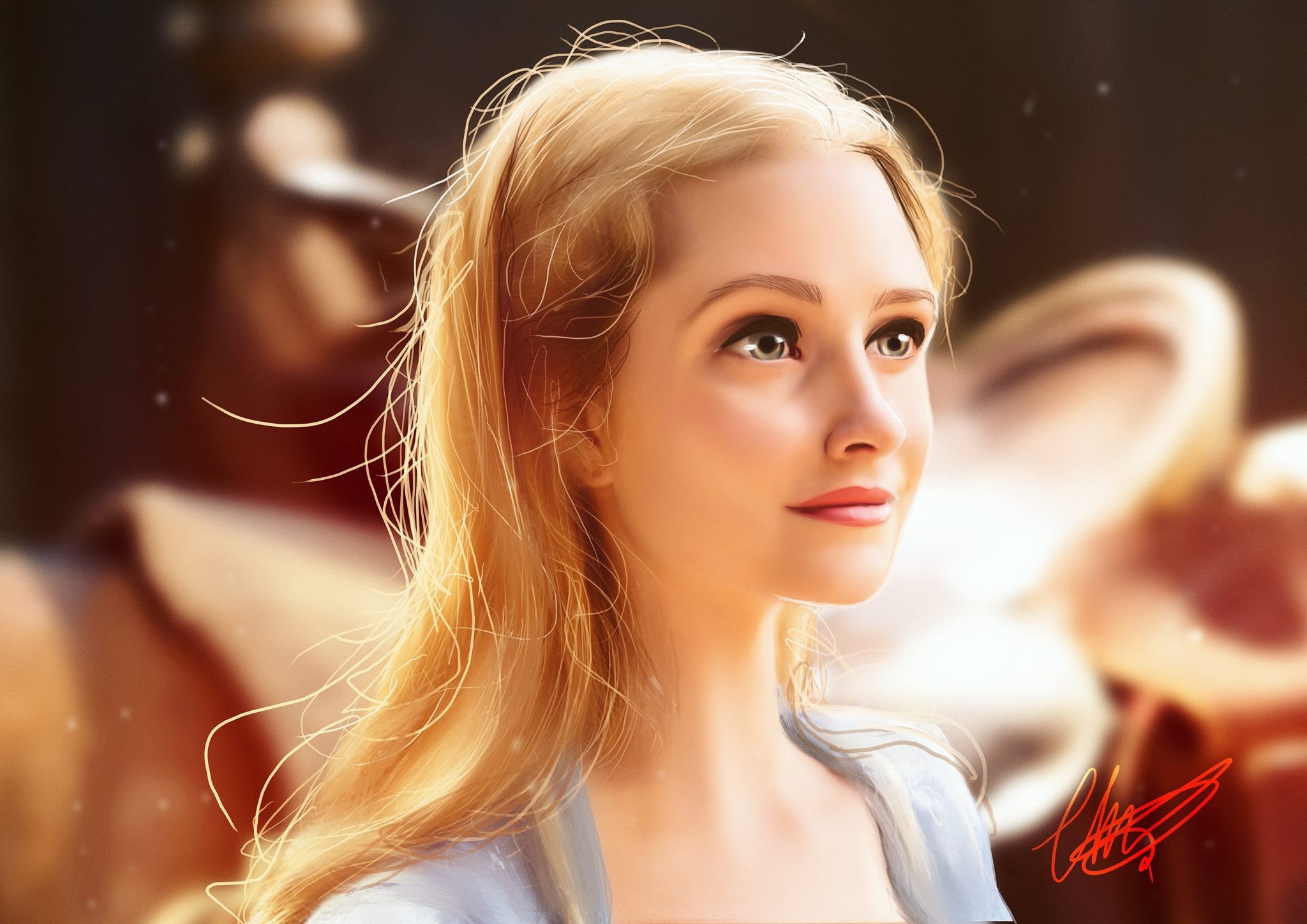Dolores Abernathy from Westworld, digital painting HD Wallpaper