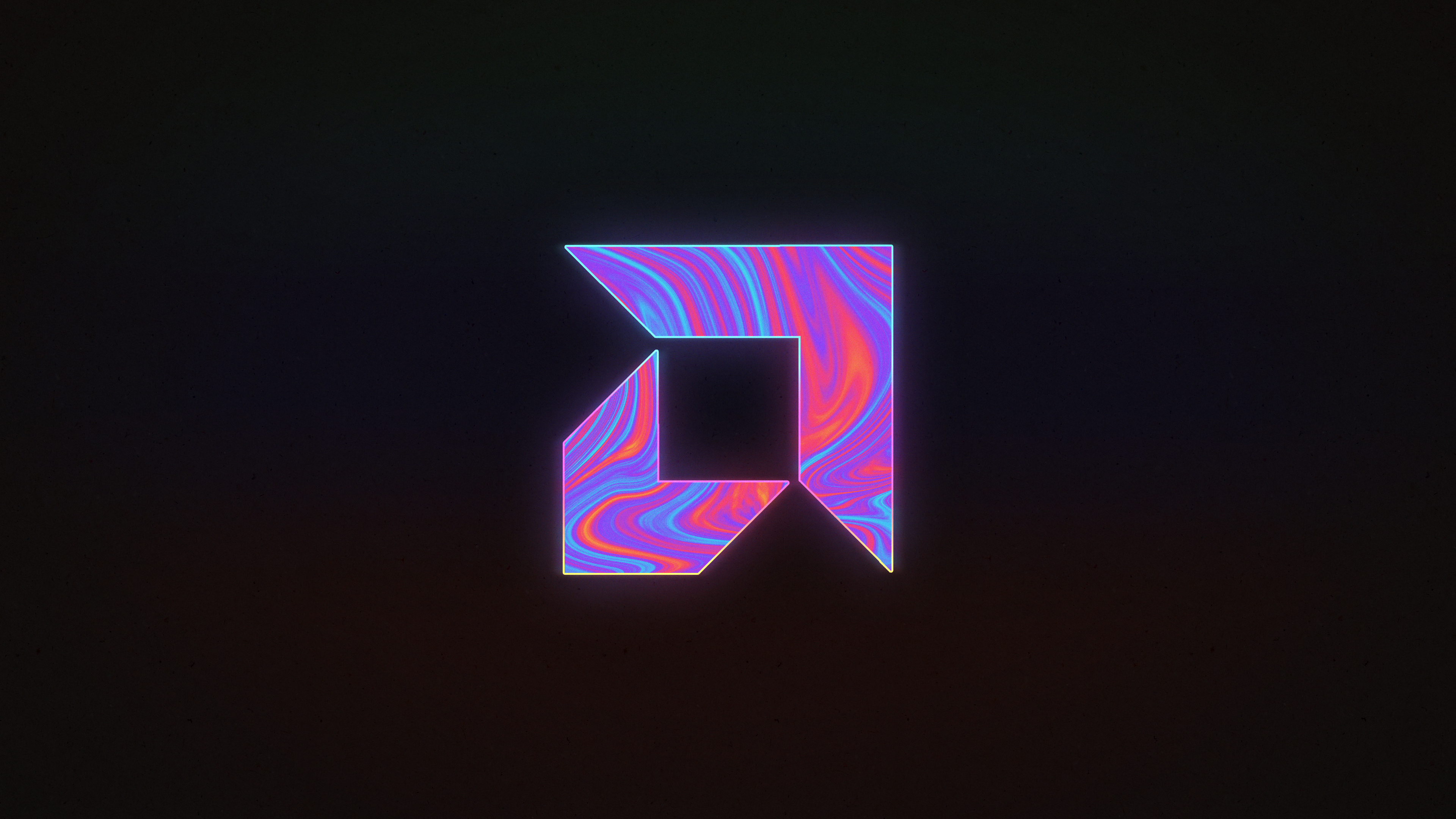 AMD logo with colorful ink effect HD Wallpaper