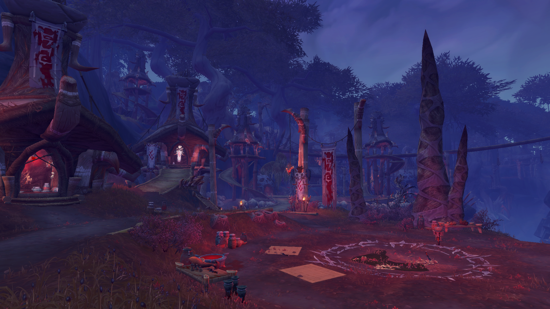 Blood Trolls village in Nazmir, World of Warcraft: Battle for Azeroth HD Wallpaper