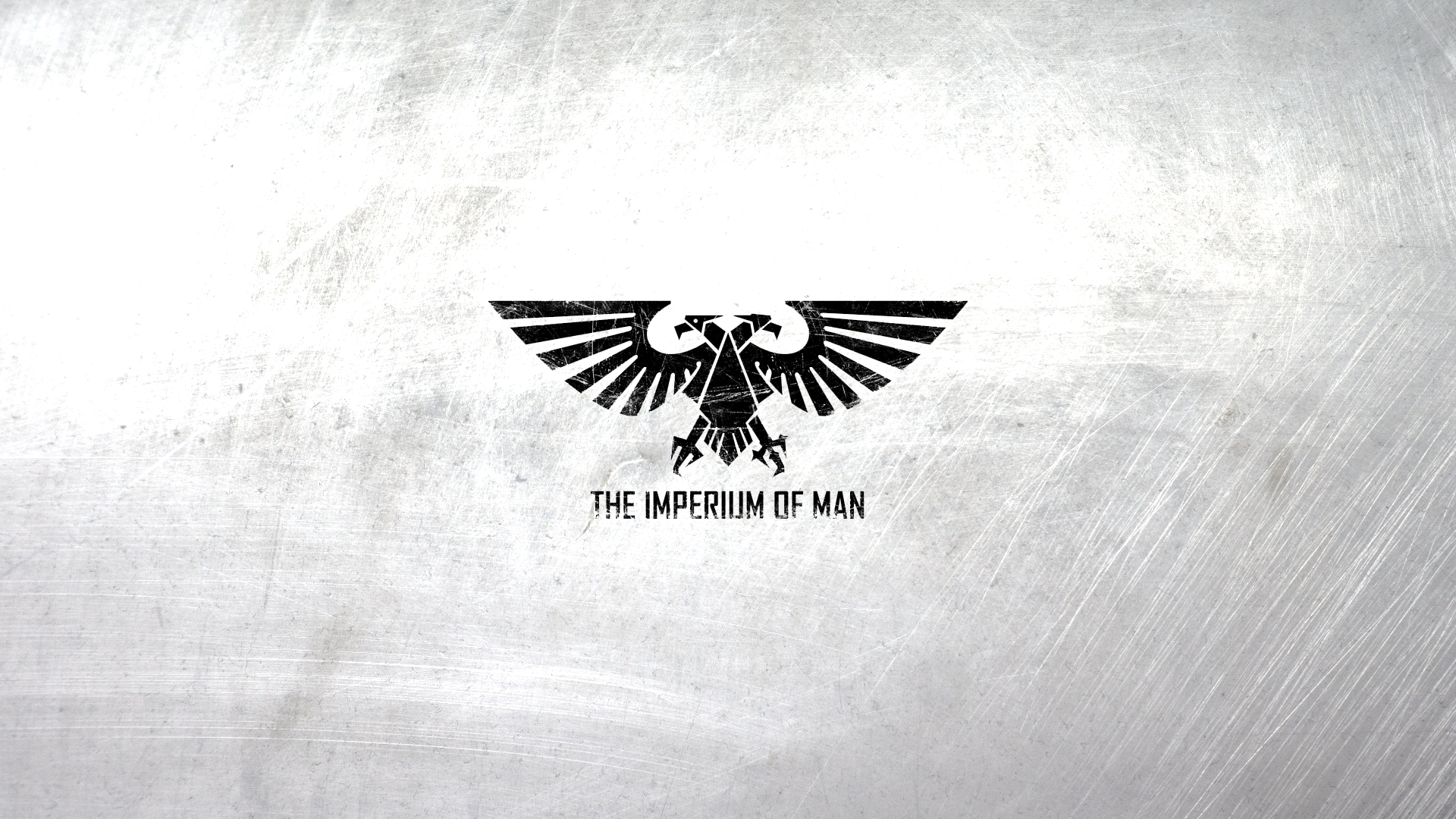 Imperium of Man logo on a textured background HD Wallpaper