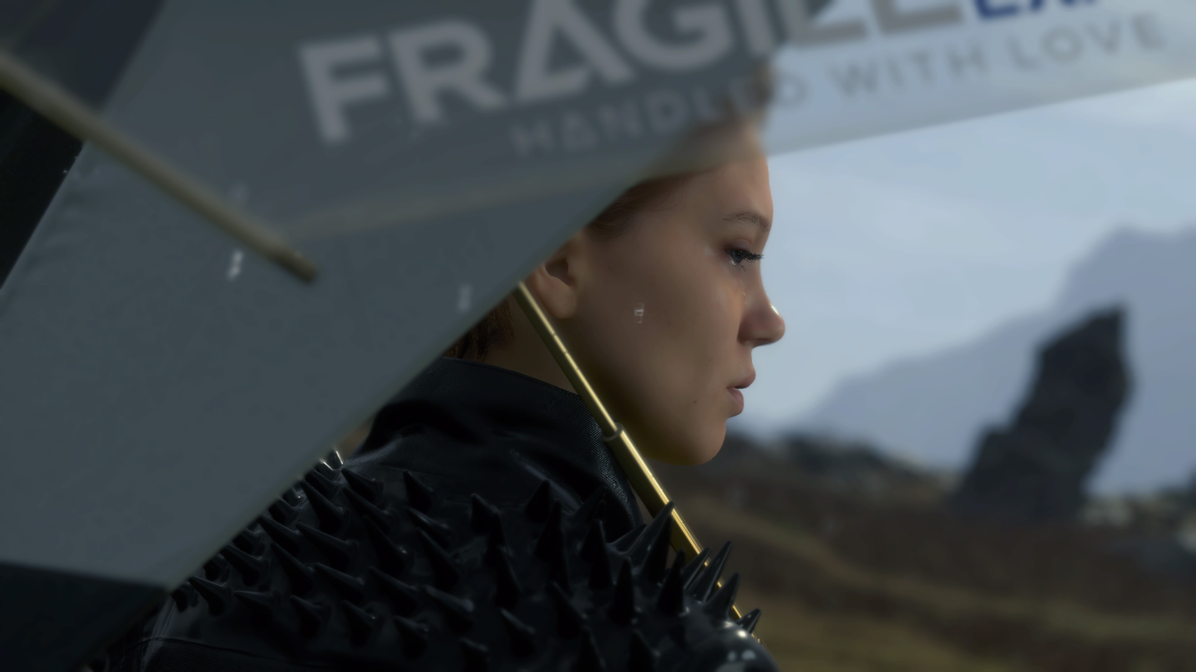 Fragile from Death Stranding holding an umbrella HD Wallpaper