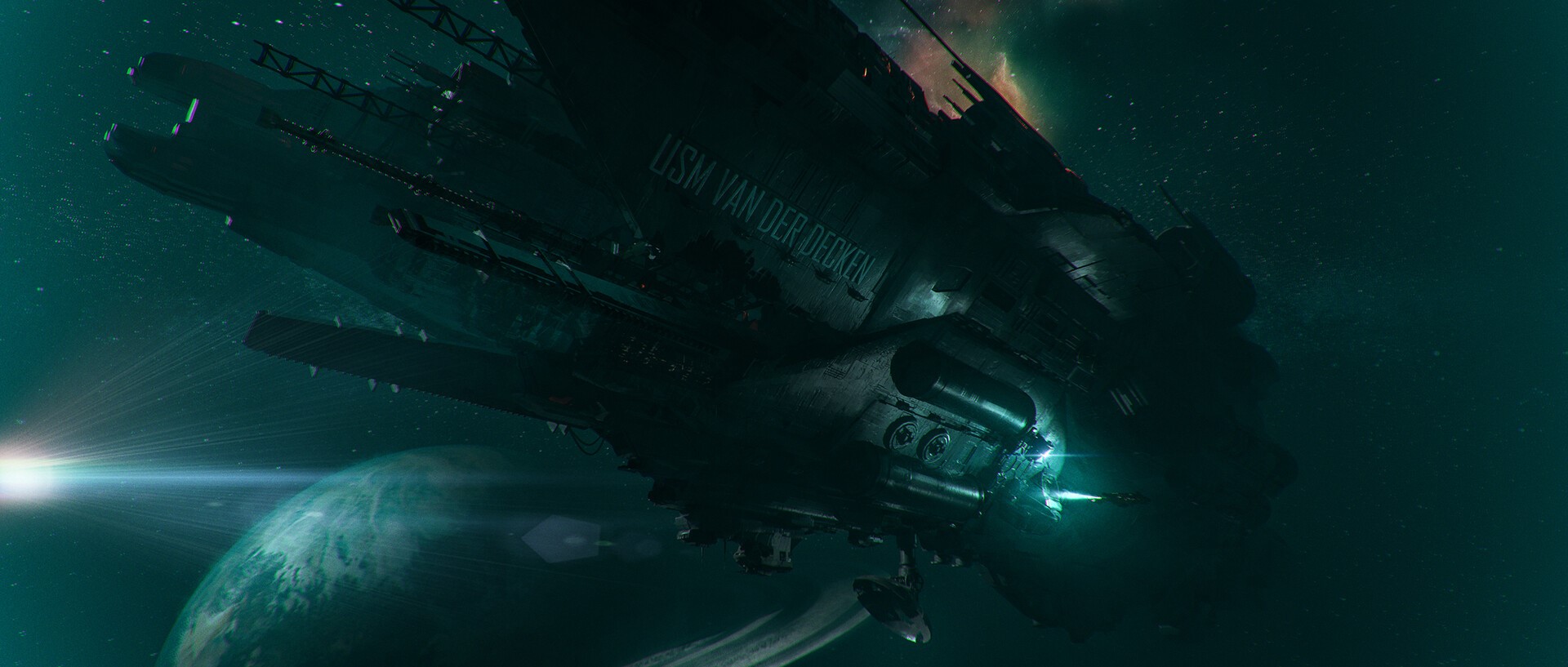 USM Van Der Decken spaceship in space HD Wallpaper