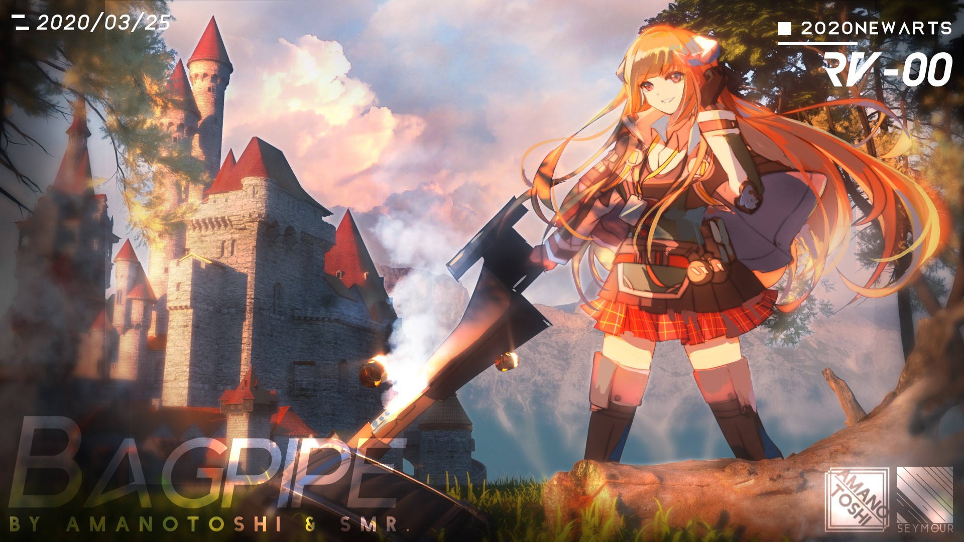 Bagpipe from Arknights by Amanotoshi & SMR. HD Wallpaper