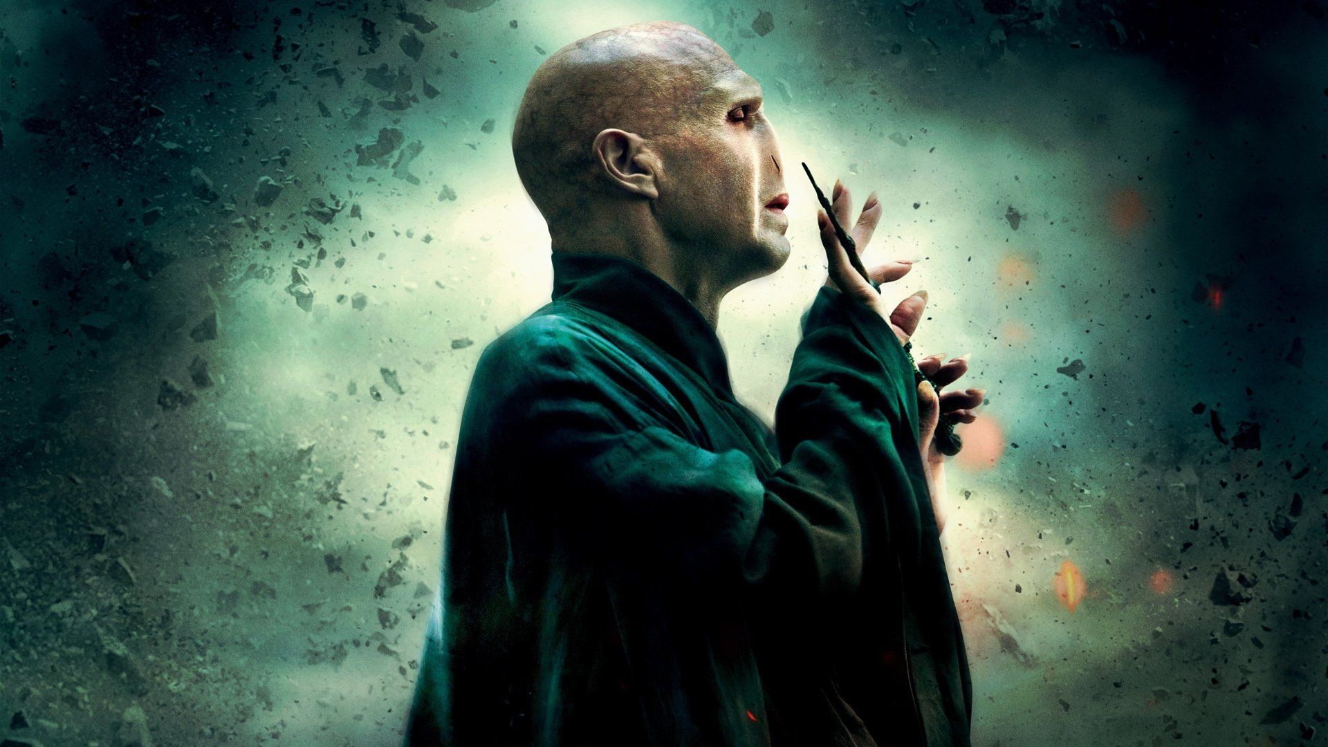 Lord Voldemort from Harry Potter holding the Elder Wand HD Wallpaper