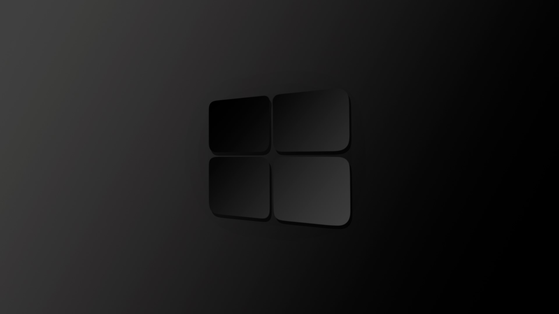 Microsoft Windows logo dark monochrome CGI HD Wallpaper