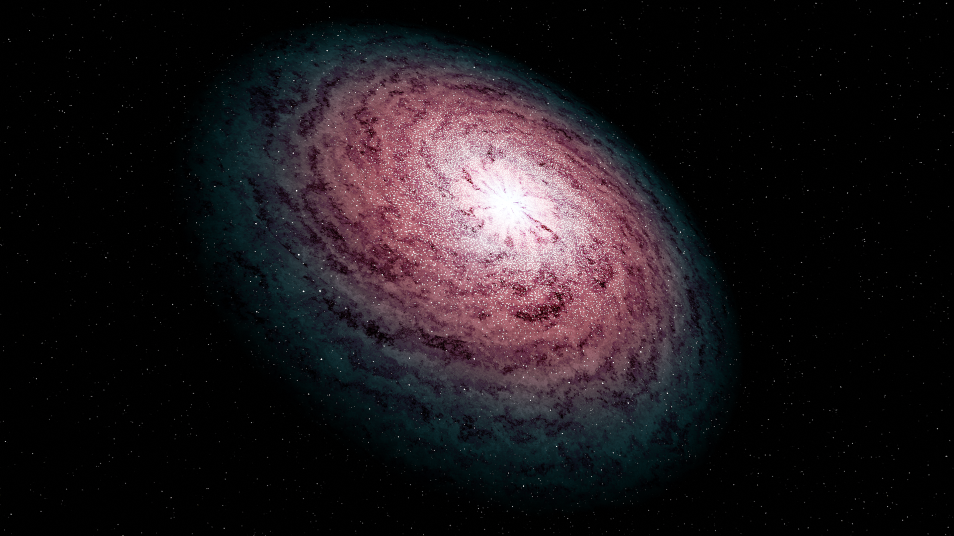 Spiral galaxy in deep space with stars HD Wallpaper