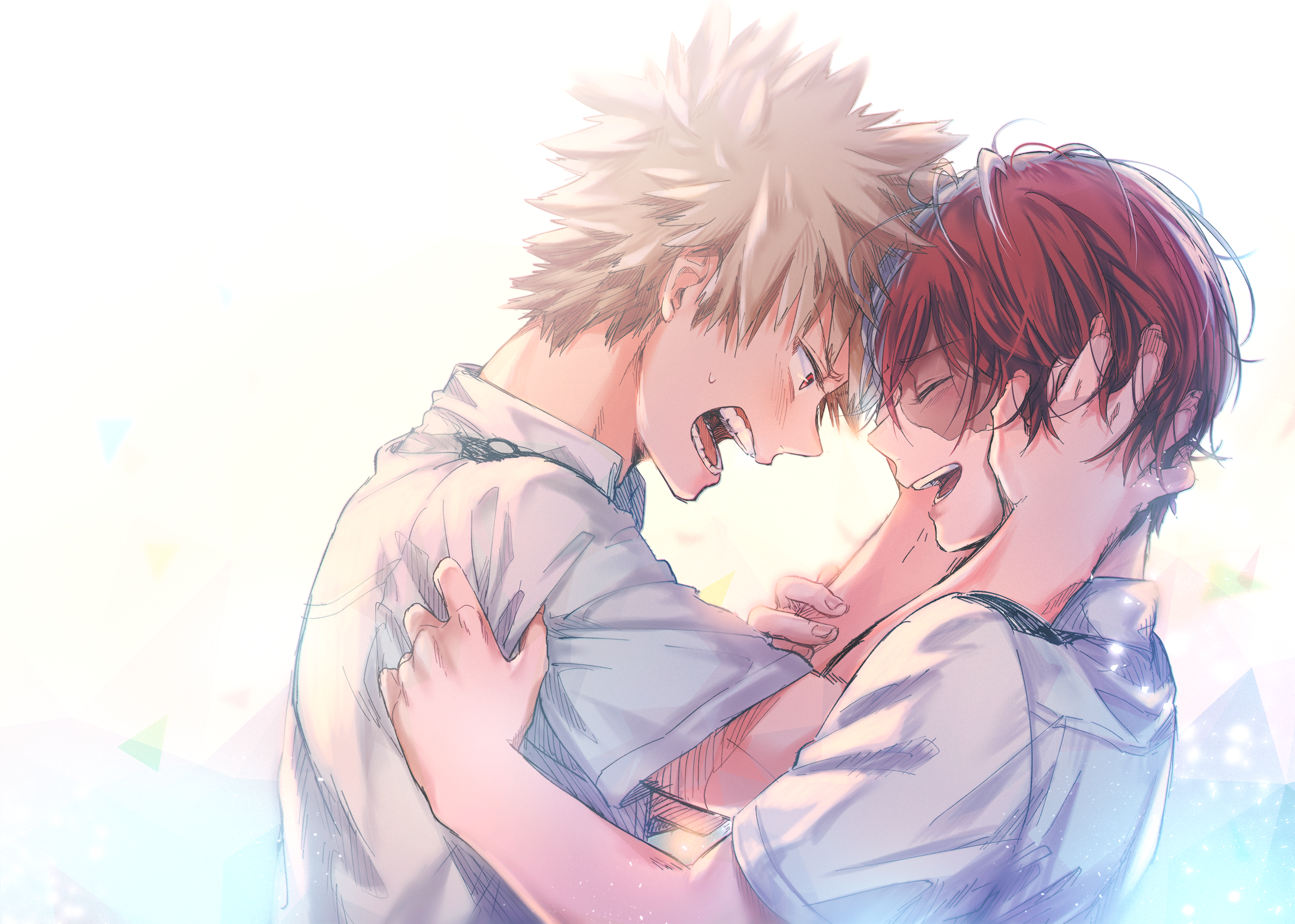 Shouto Todoroki and Katsuki Bakugou from Boku no Hero Academia HD Wallpaper