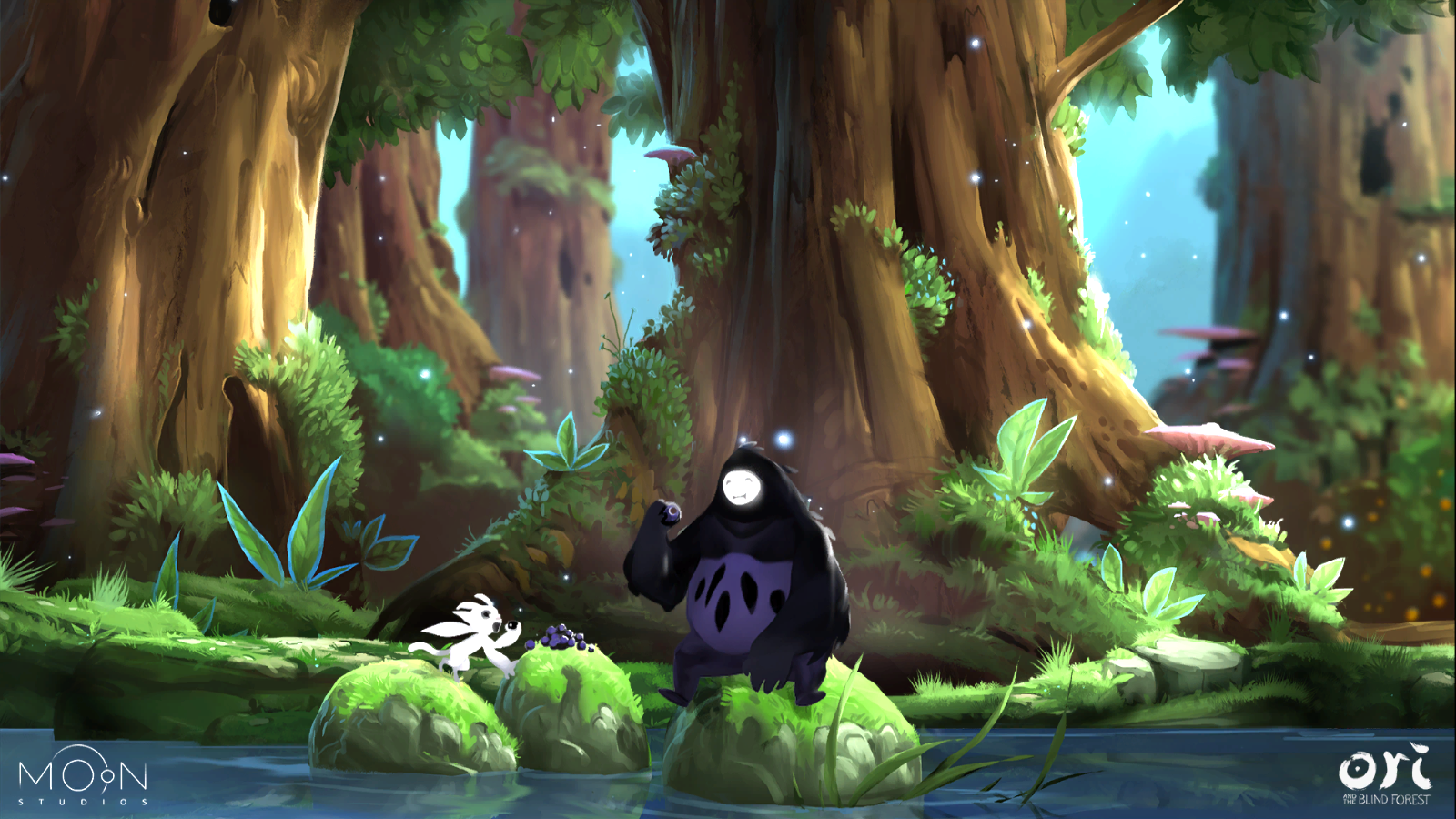 Ori and Kuro from Ori and the Blind Forest HD Wallpaper