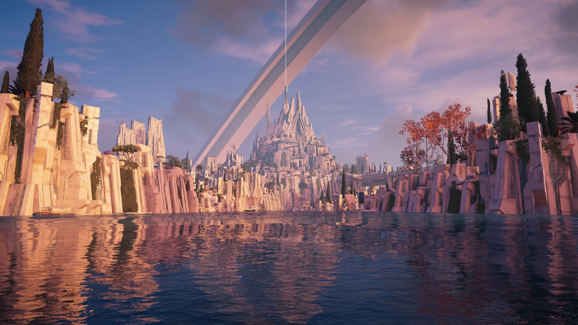 Assassin's Creed: Odyssey screenshot of a fantasy city HD Wallpaper