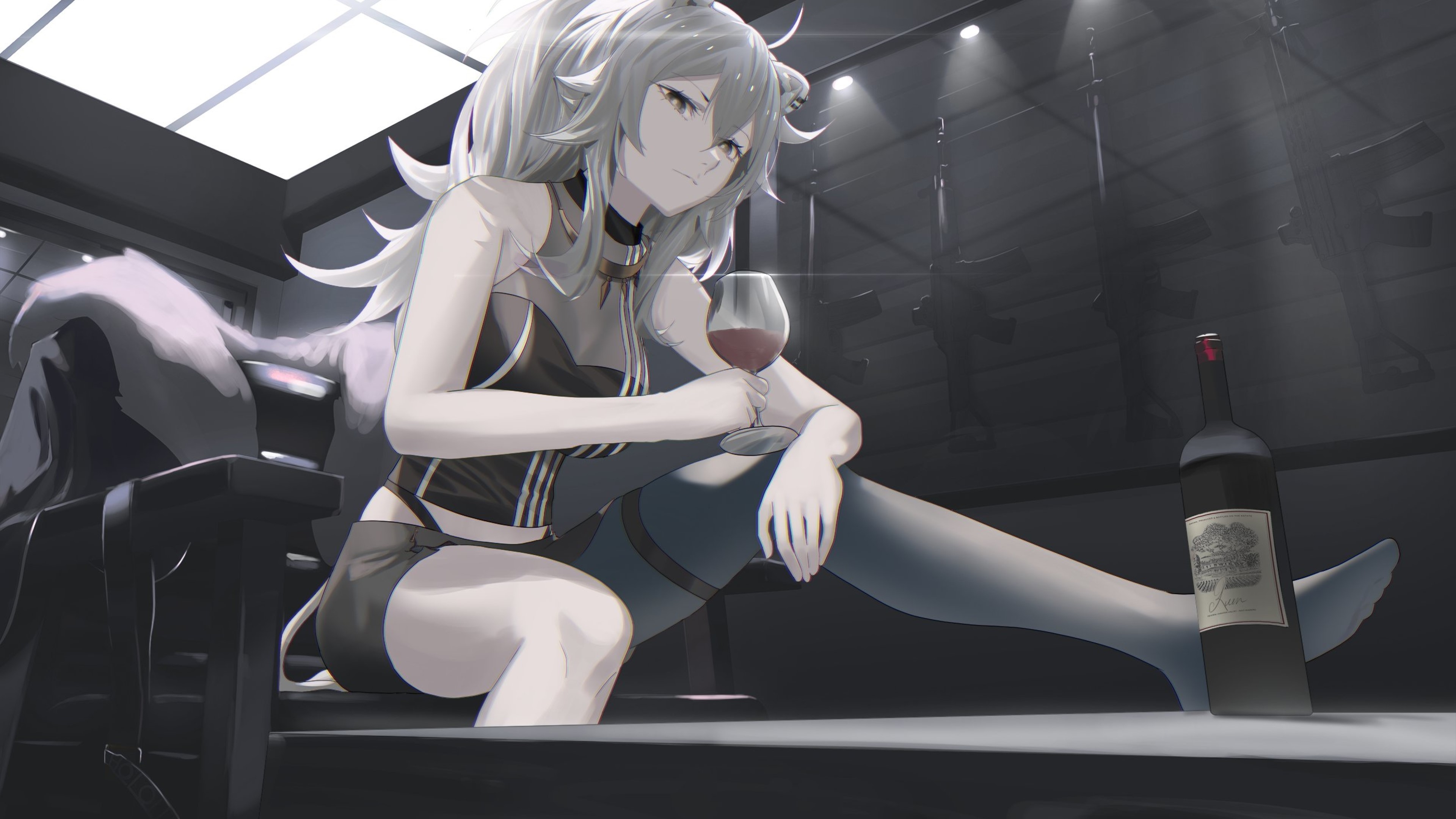 Shishiro Botan from Hololive drinking wine HD Wallpaper