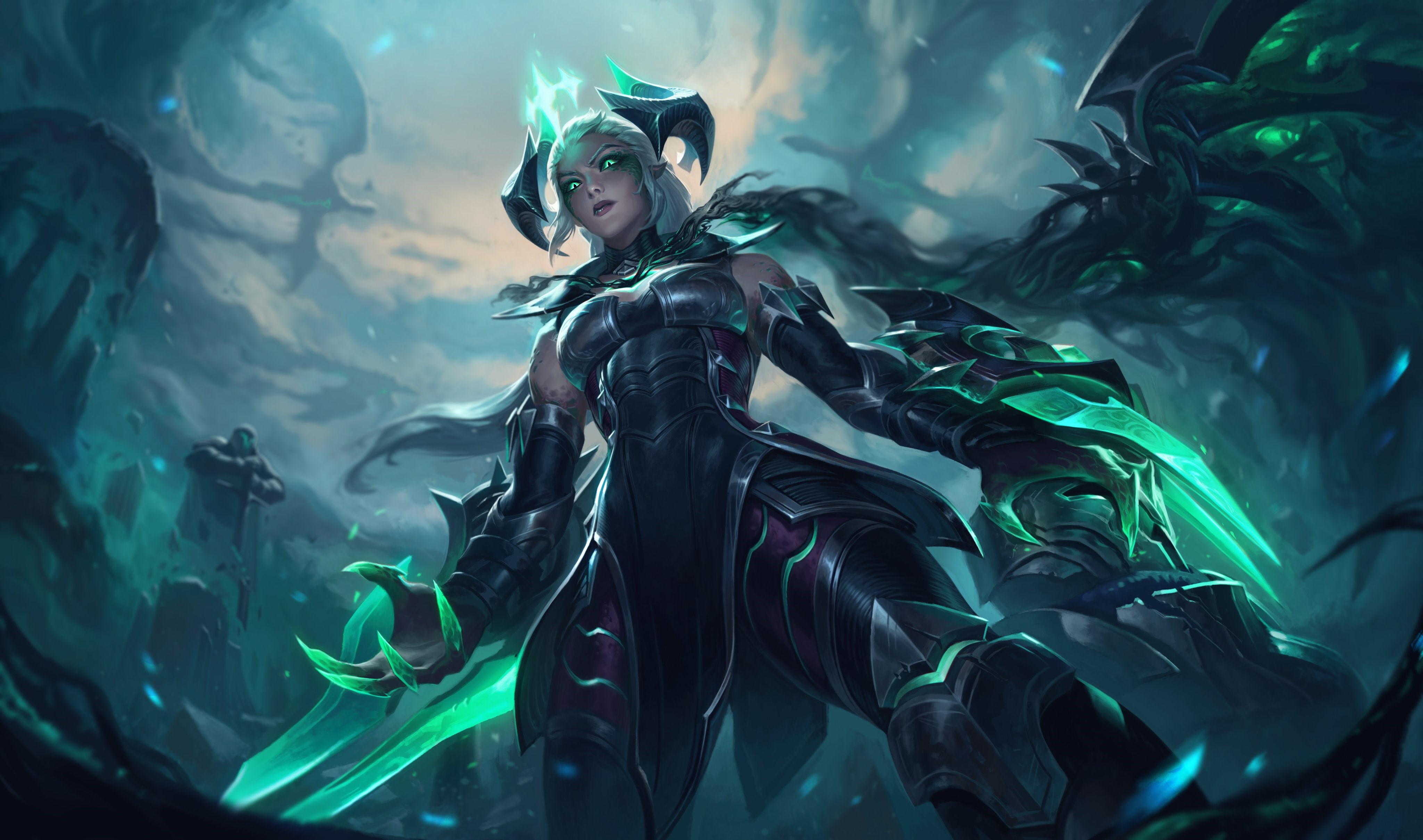 Ruined Shyvana from League of Legends HD Wallpaper