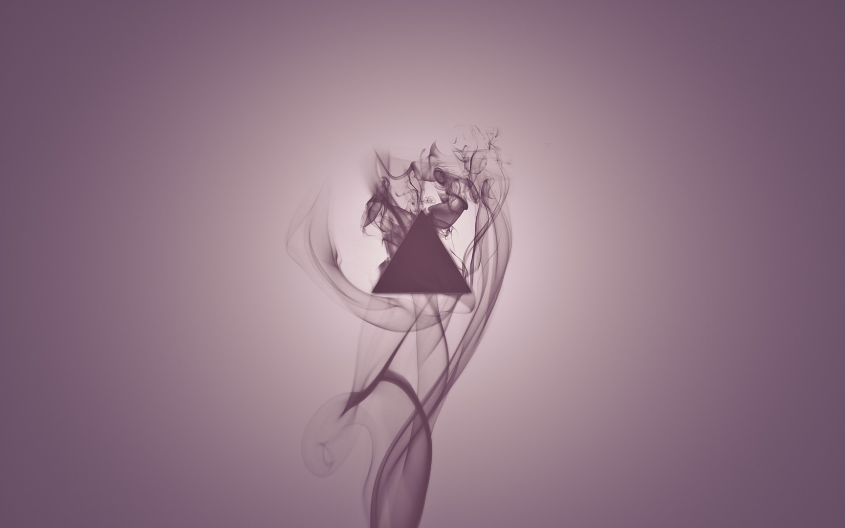 Dark triangle emerging from smoke HD Wallpaper