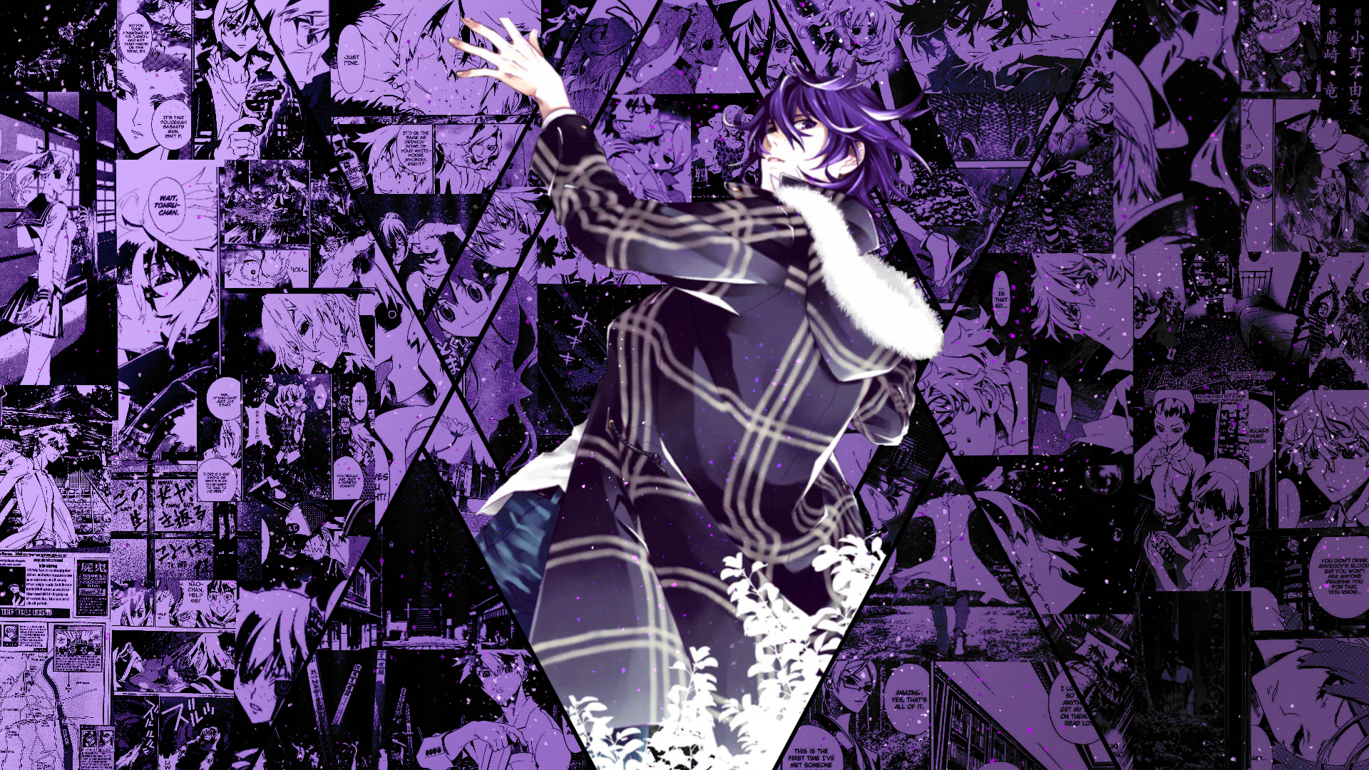 Shiki manga collage with Natsuno Yuuki HD Wallpaper