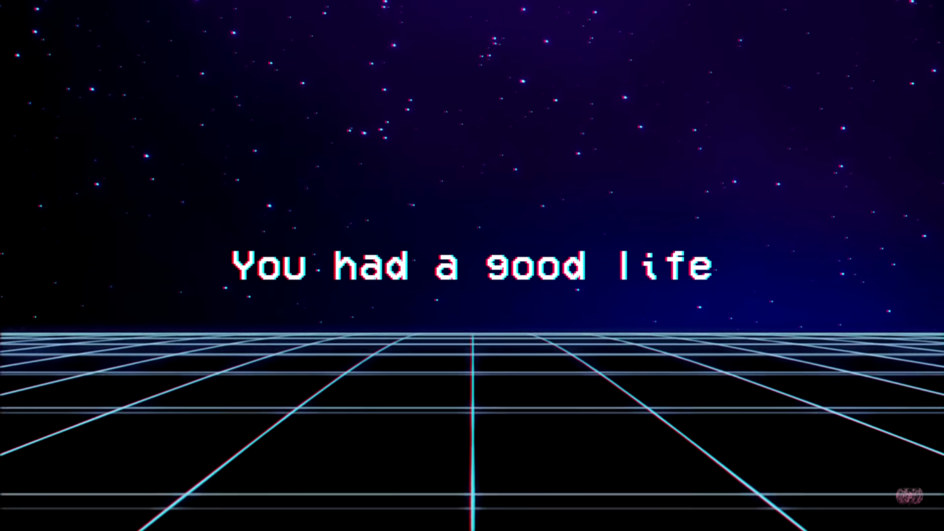 You had a good life quote on a Retrowave grid HD Wallpaper