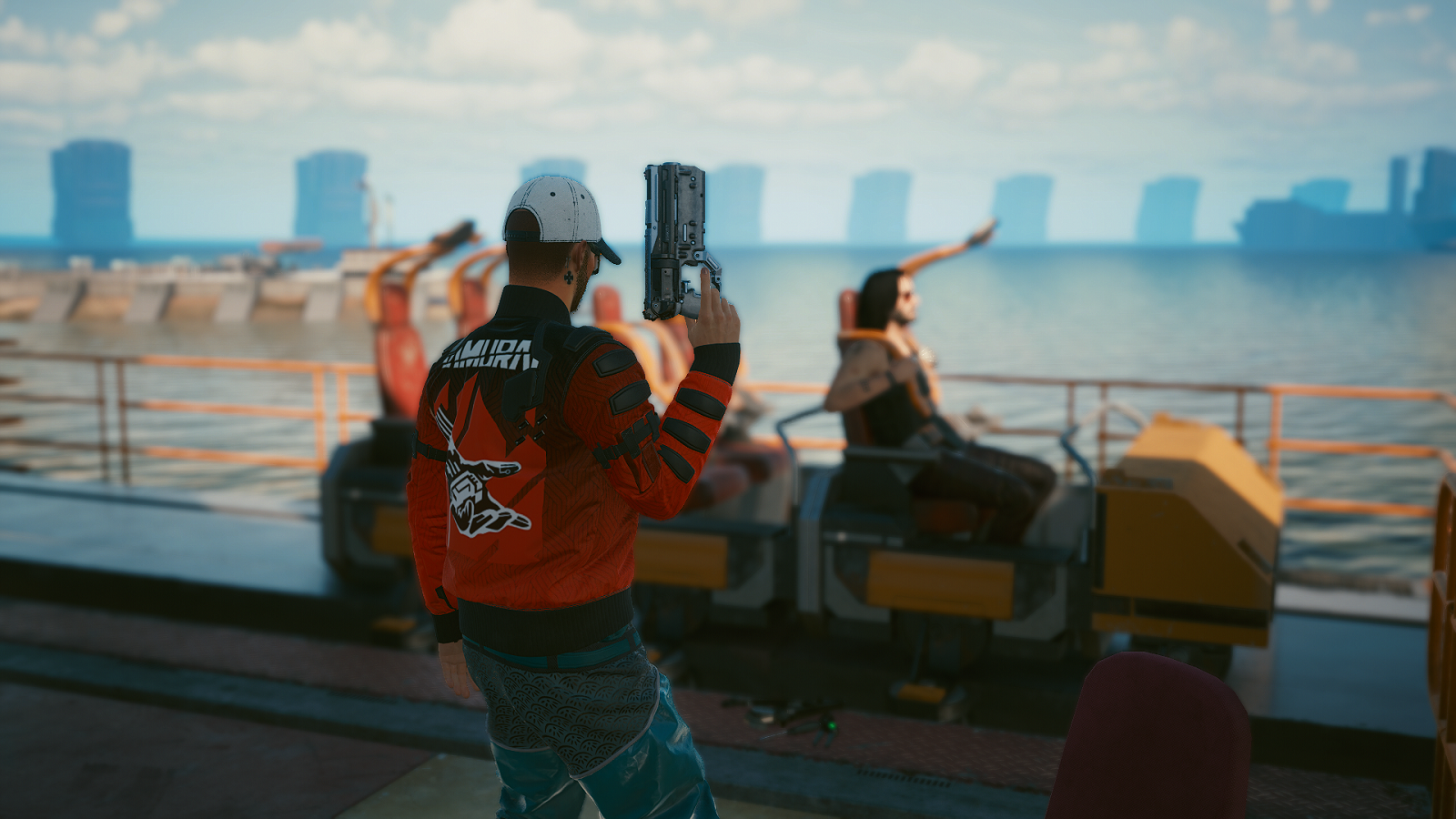 Male V and Johnny Silverhand from Cyberpunk 2077 HD Wallpaper