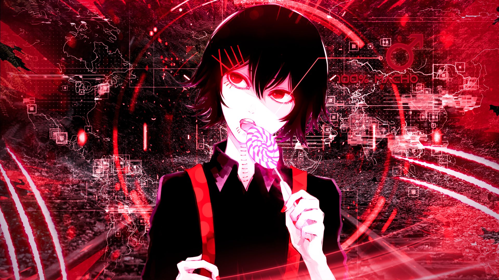 Suzuya Juuzou from Tokyo Ghoul with Candy HD Wallpaper