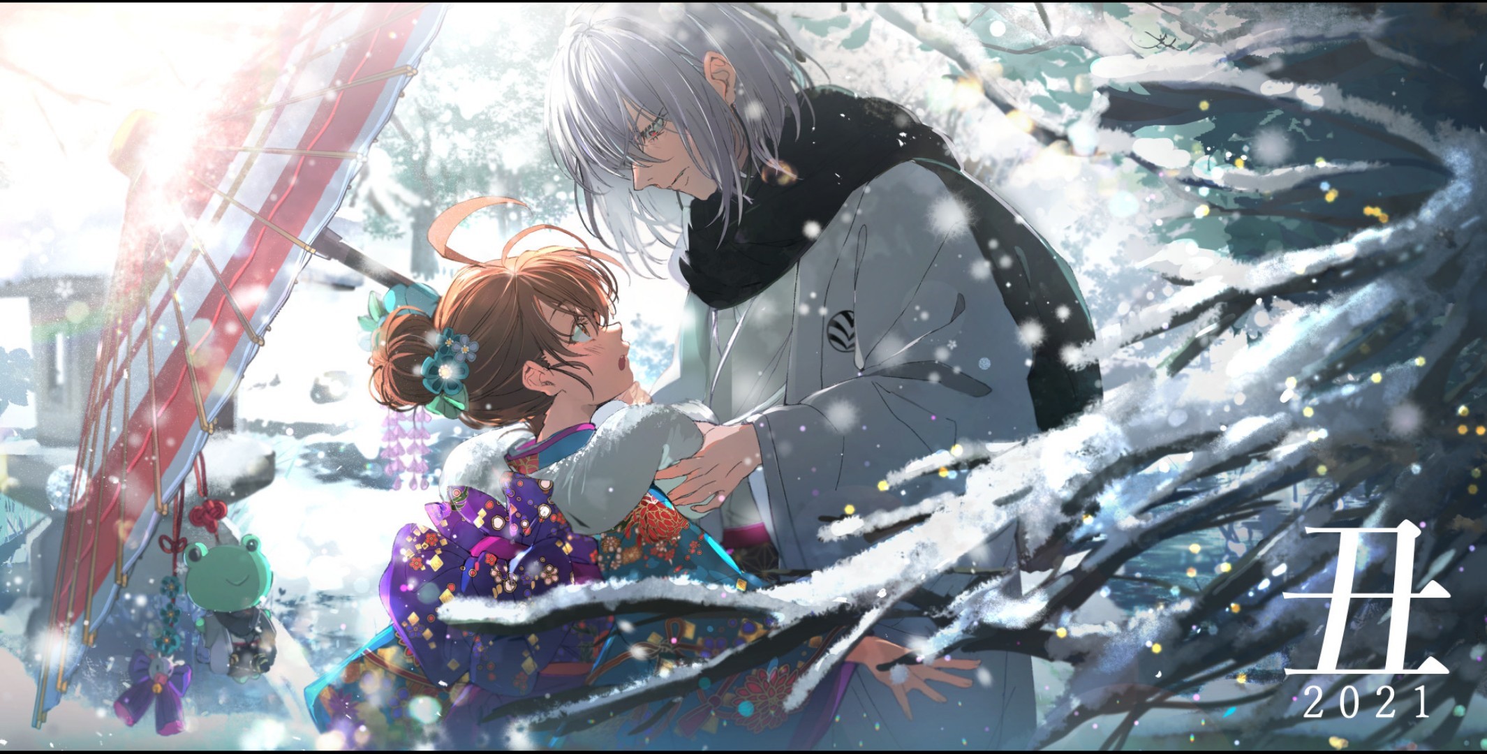 Kagura Kurosaki and Accelerator from Toaru Majutsu no Index in snow HD Wallpaper