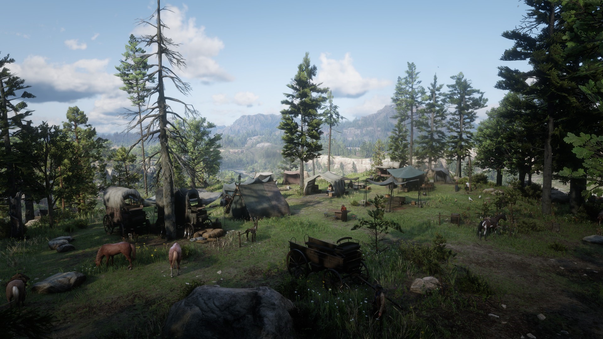 Arthur Morgan from Red Dead Redemption 2 camp HD Wallpaper