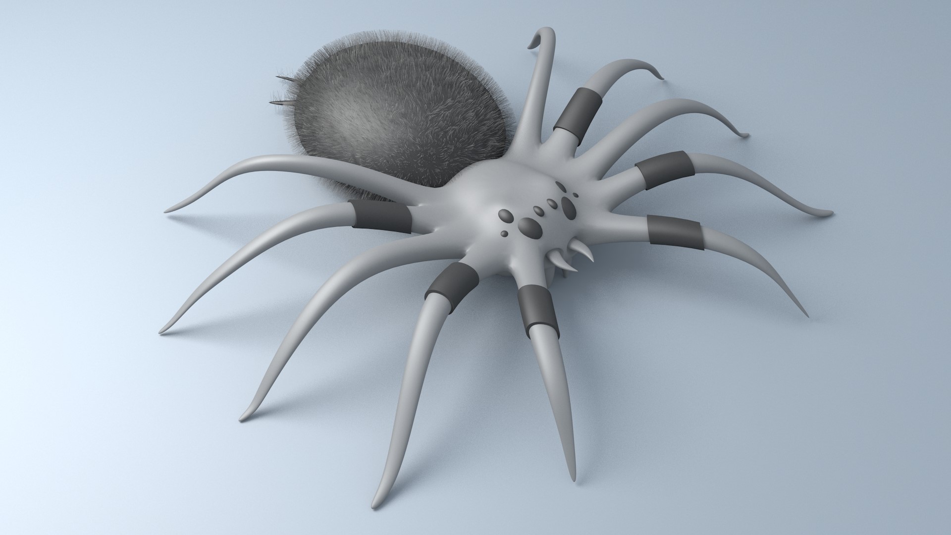 3D render of a stylized arachnid spider HD Wallpaper