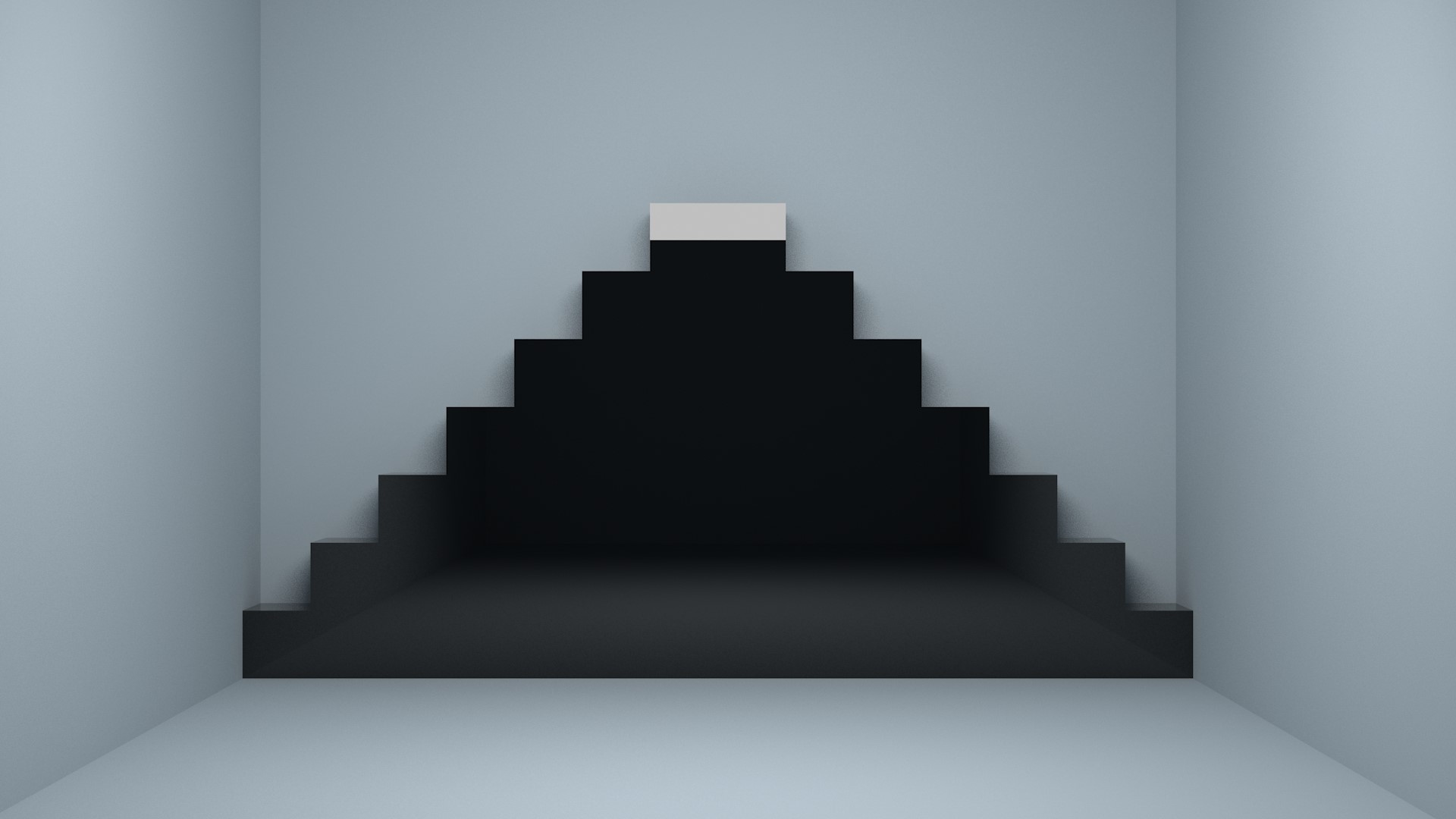 Abstract 3D artwork of a stepped pyramid HD Wallpaper