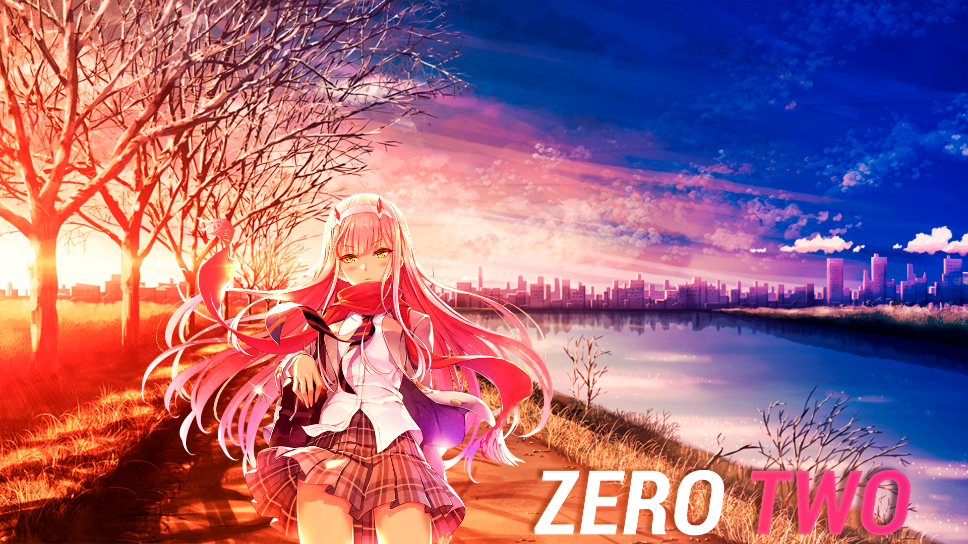 Zero Two from Darling in the FranXX HD Wallpaper