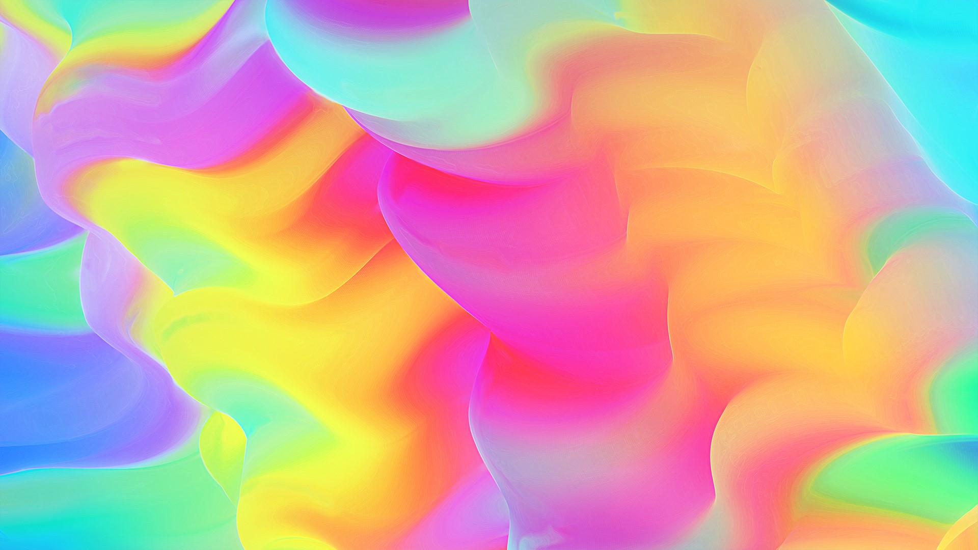 Abstract wavy colorful fluid art HD Wallpaper
