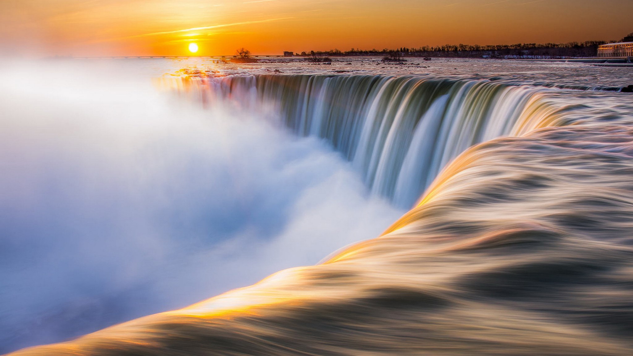 Niagara Falls at Sunset HD Wallpaper