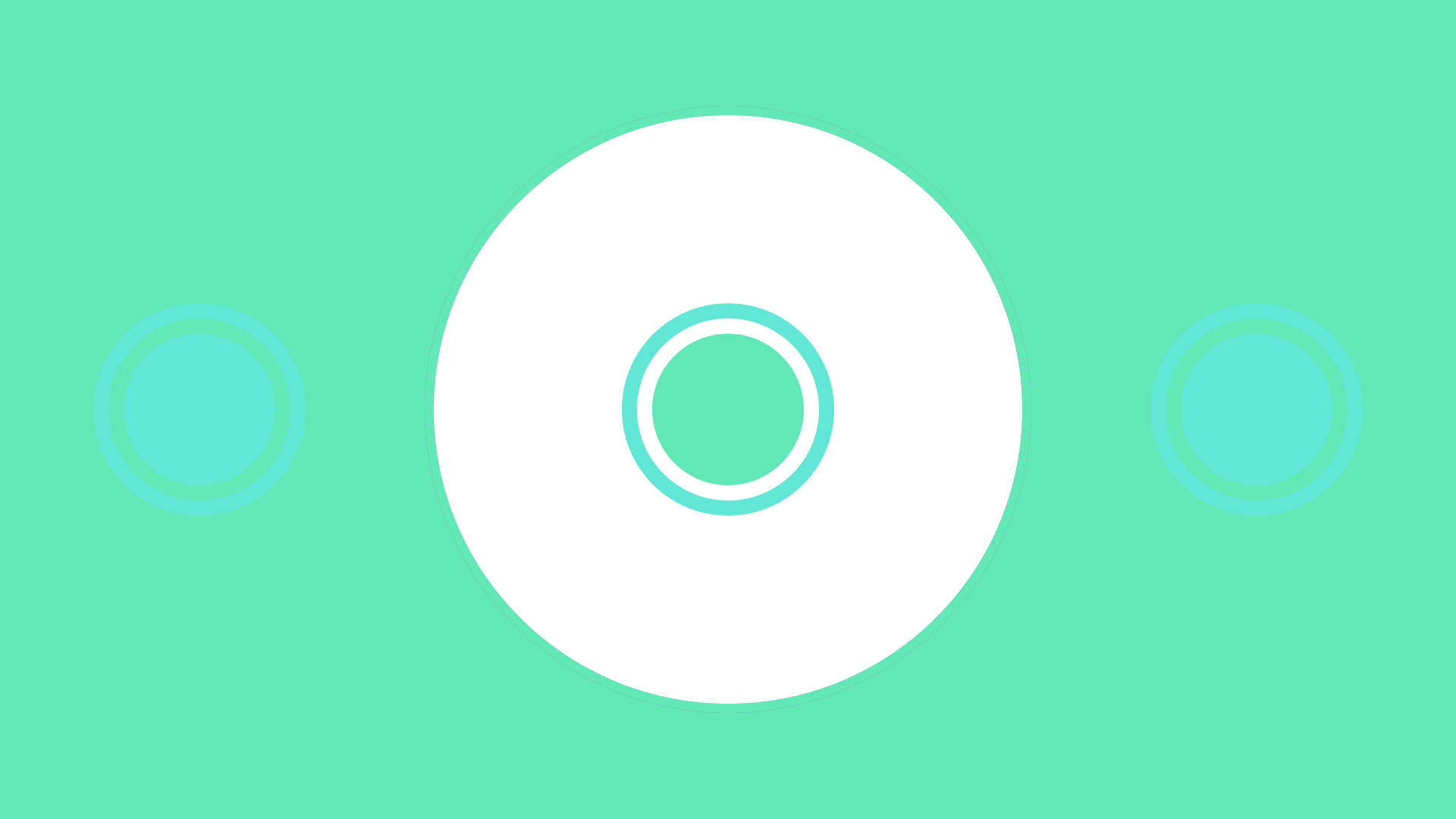 Minimalist green background with concentric circles HD Wallpaper