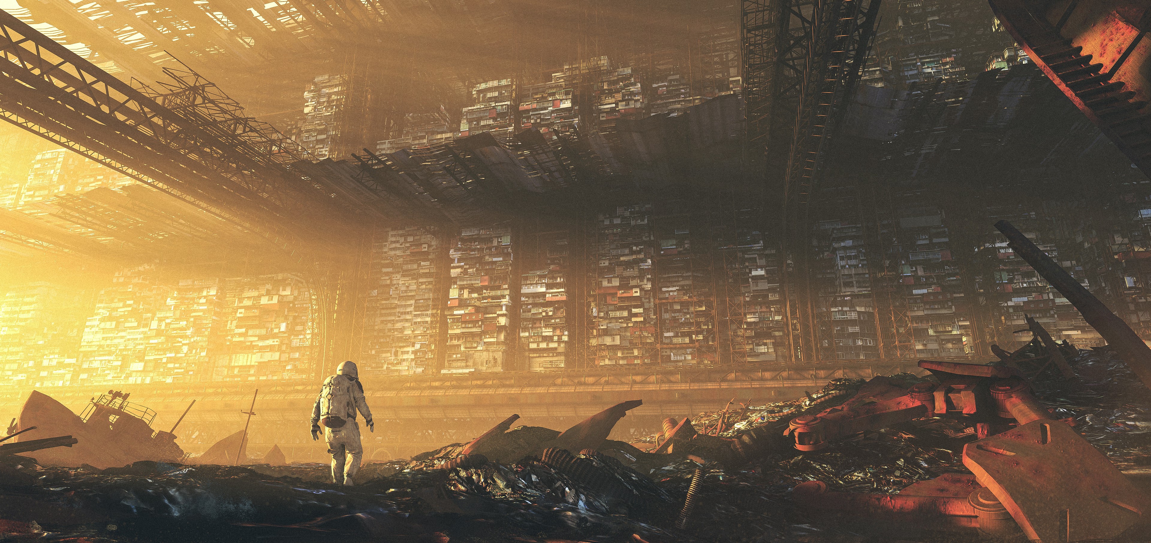 4K Science Fiction Artwork by Daniel Liang HD Wallpaper