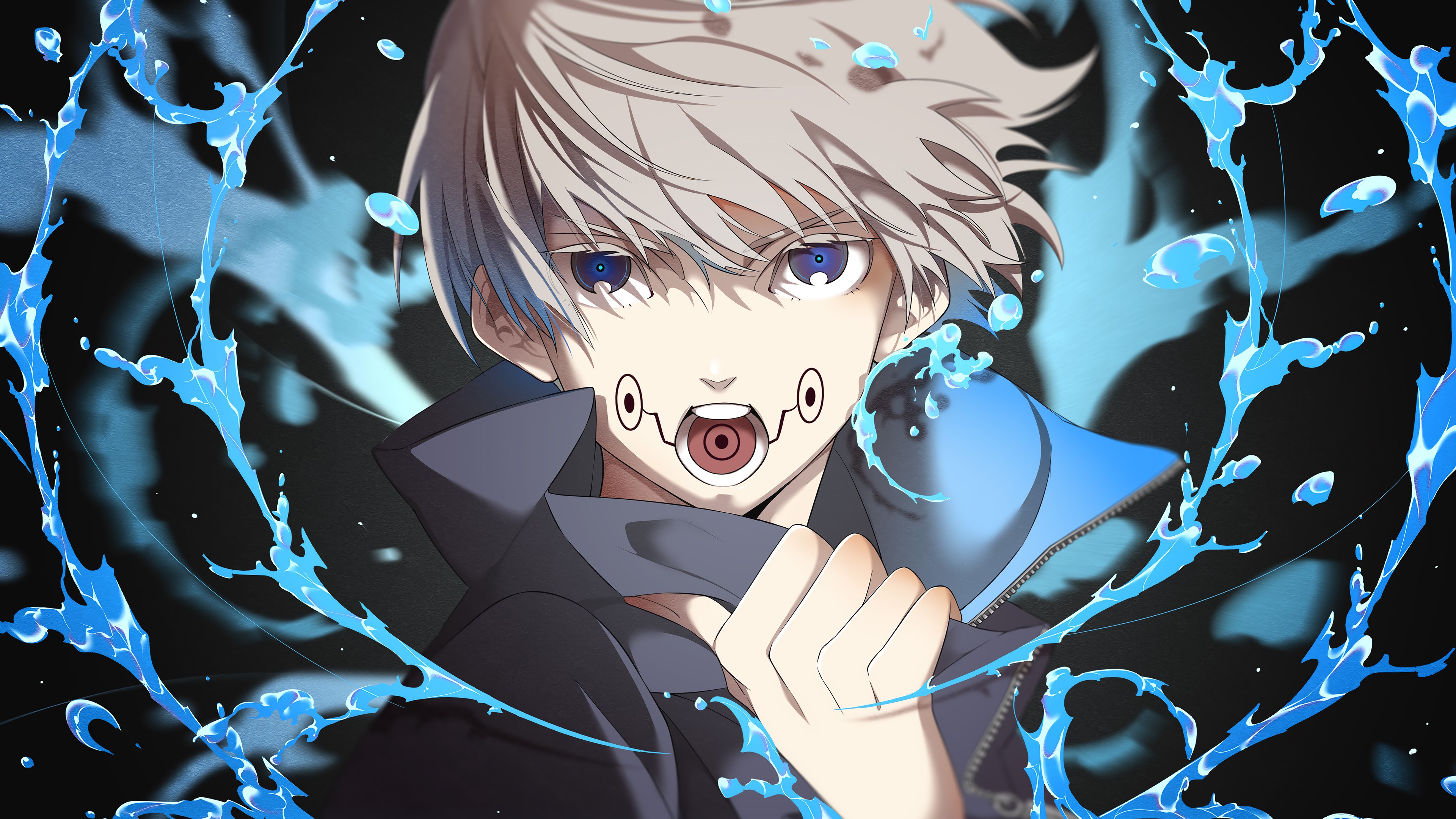 4K Jujutsu Kaisen Anime Boy with Water Effects HD Wallpaper
