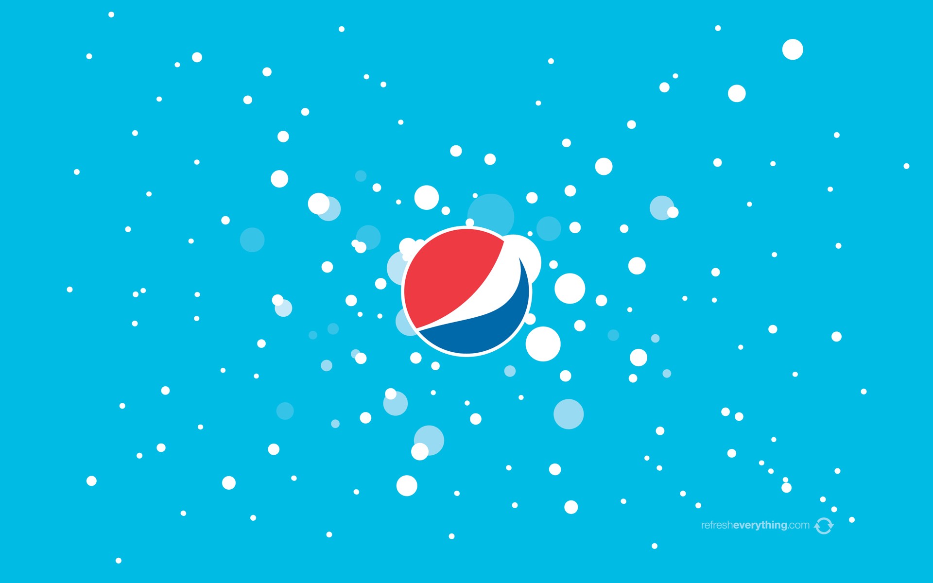 Pepsi logo with bubbles HD Wallpaper