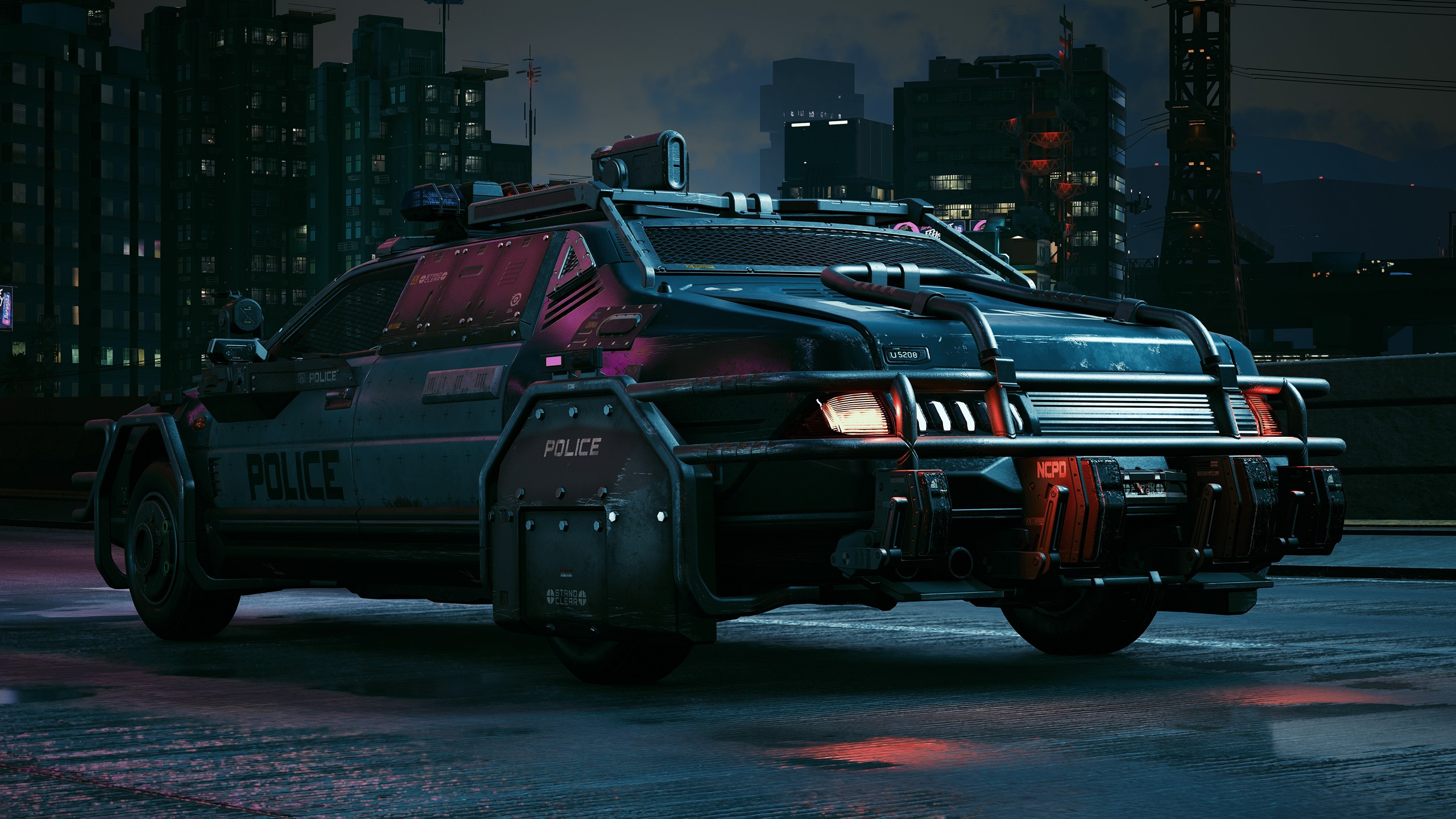 Cyberpunk 2077 Police Car HD Wallpaper