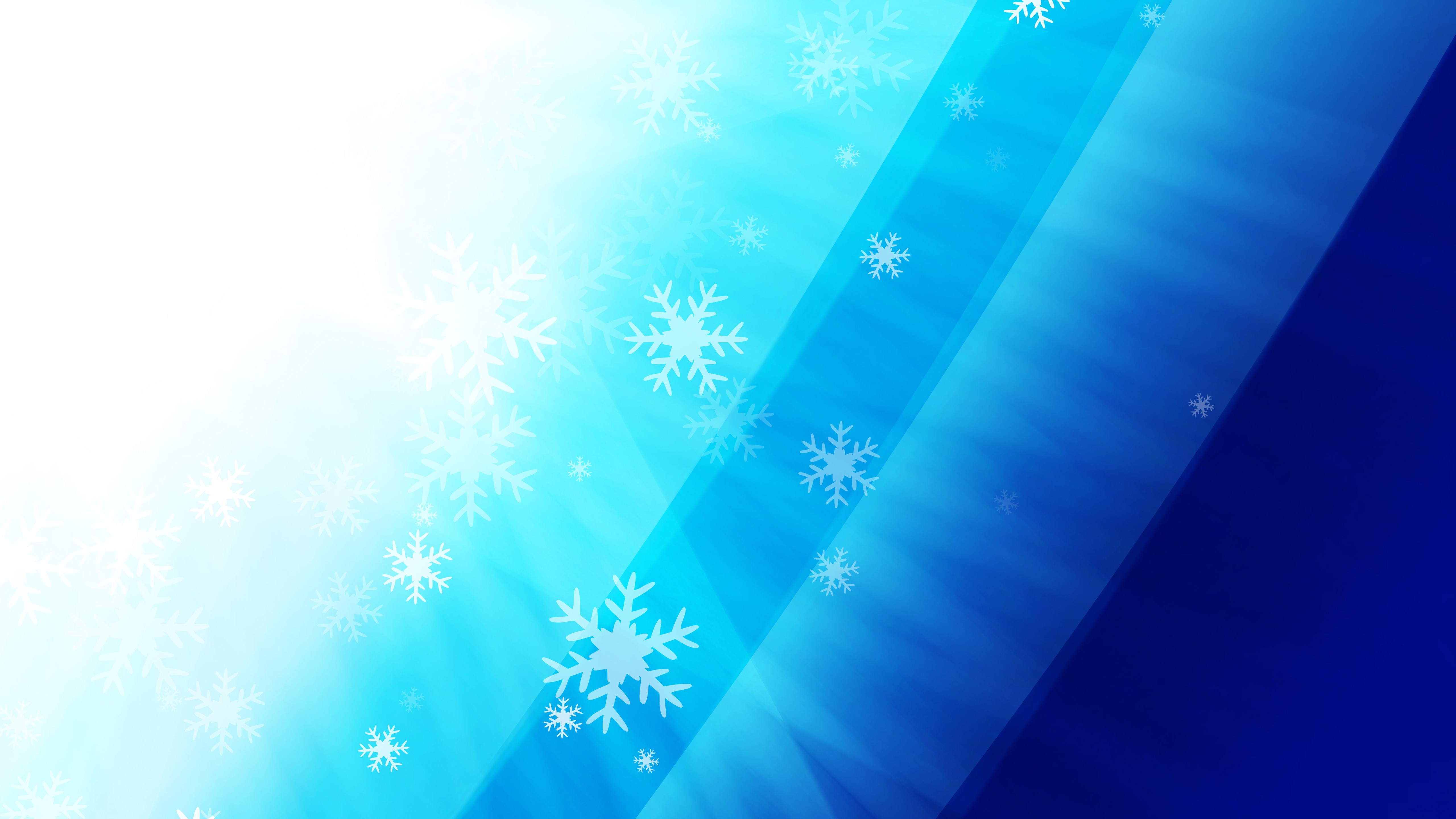 Abstract blue background with snowflakes HD Wallpaper