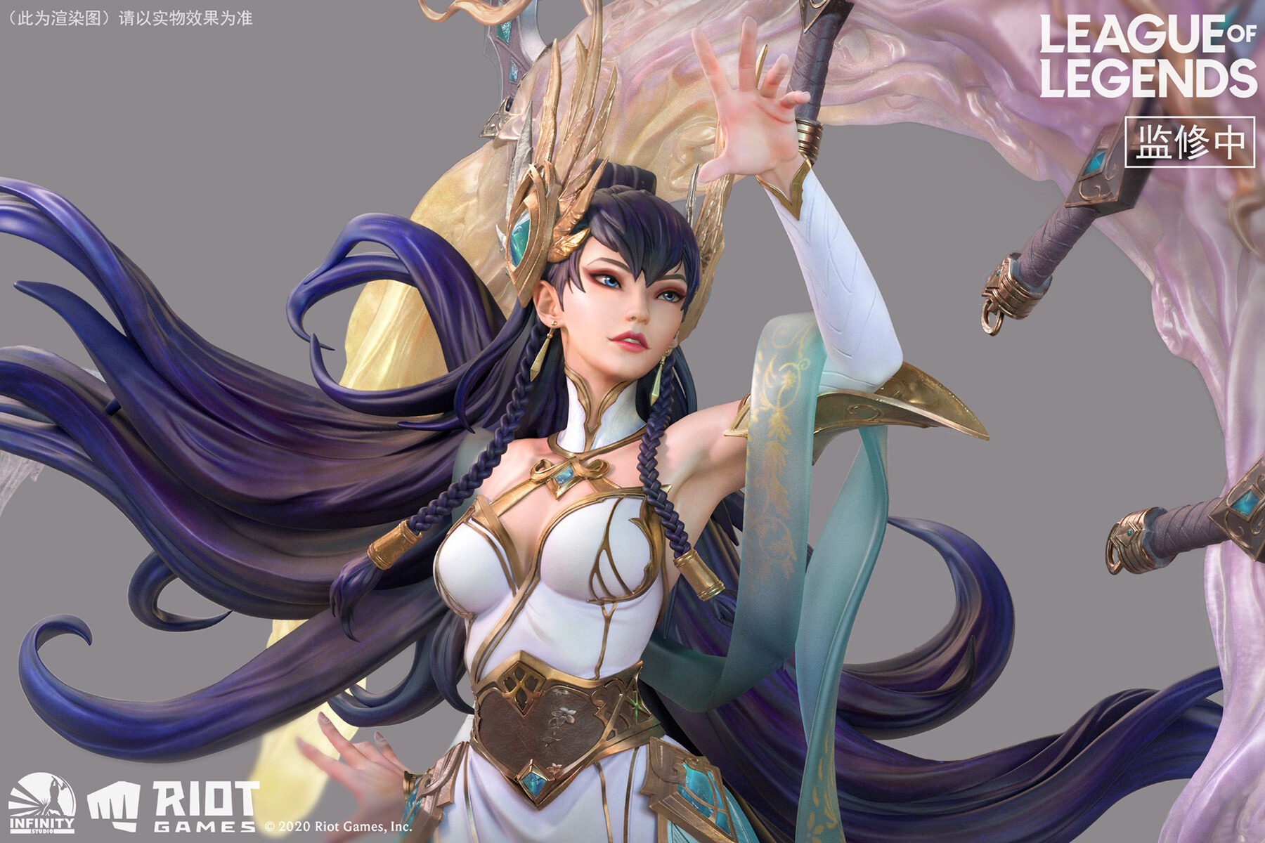 Irelia from League of Legends Statue HD Wallpaper