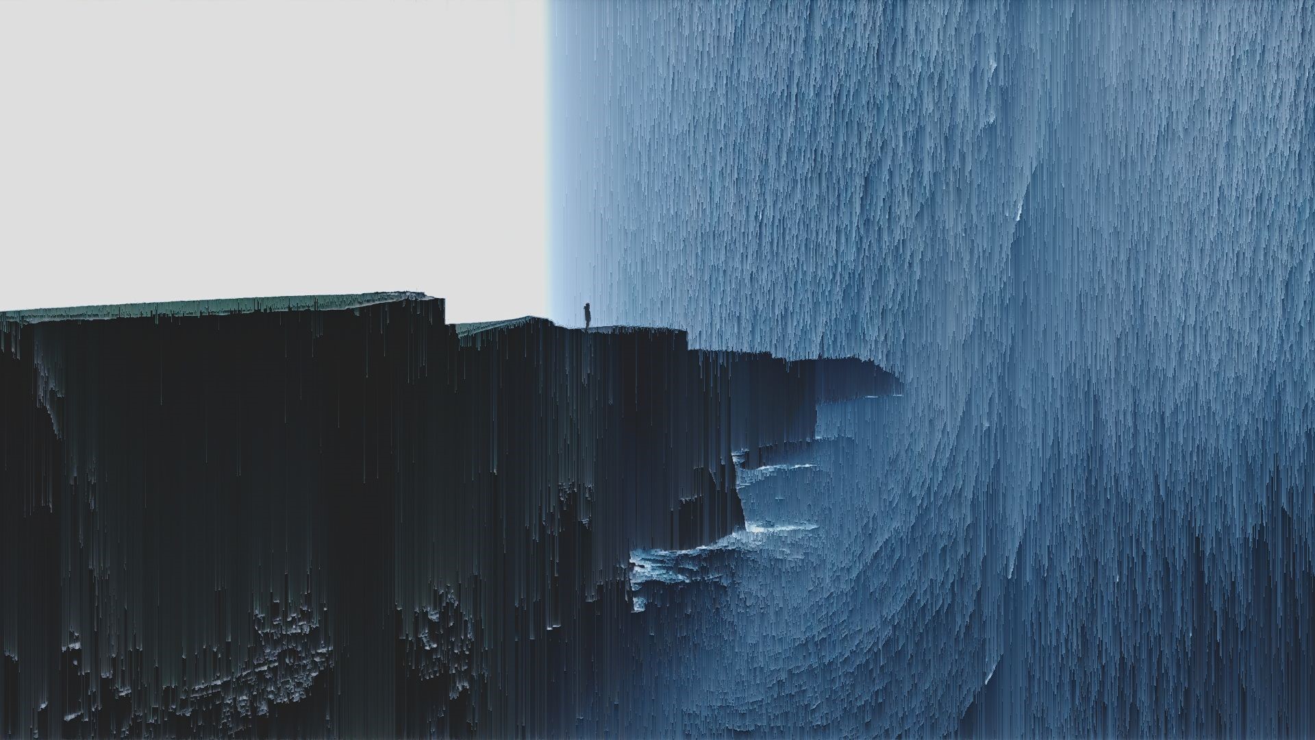 Northlane music video glitch art waterfall HD Wallpaper